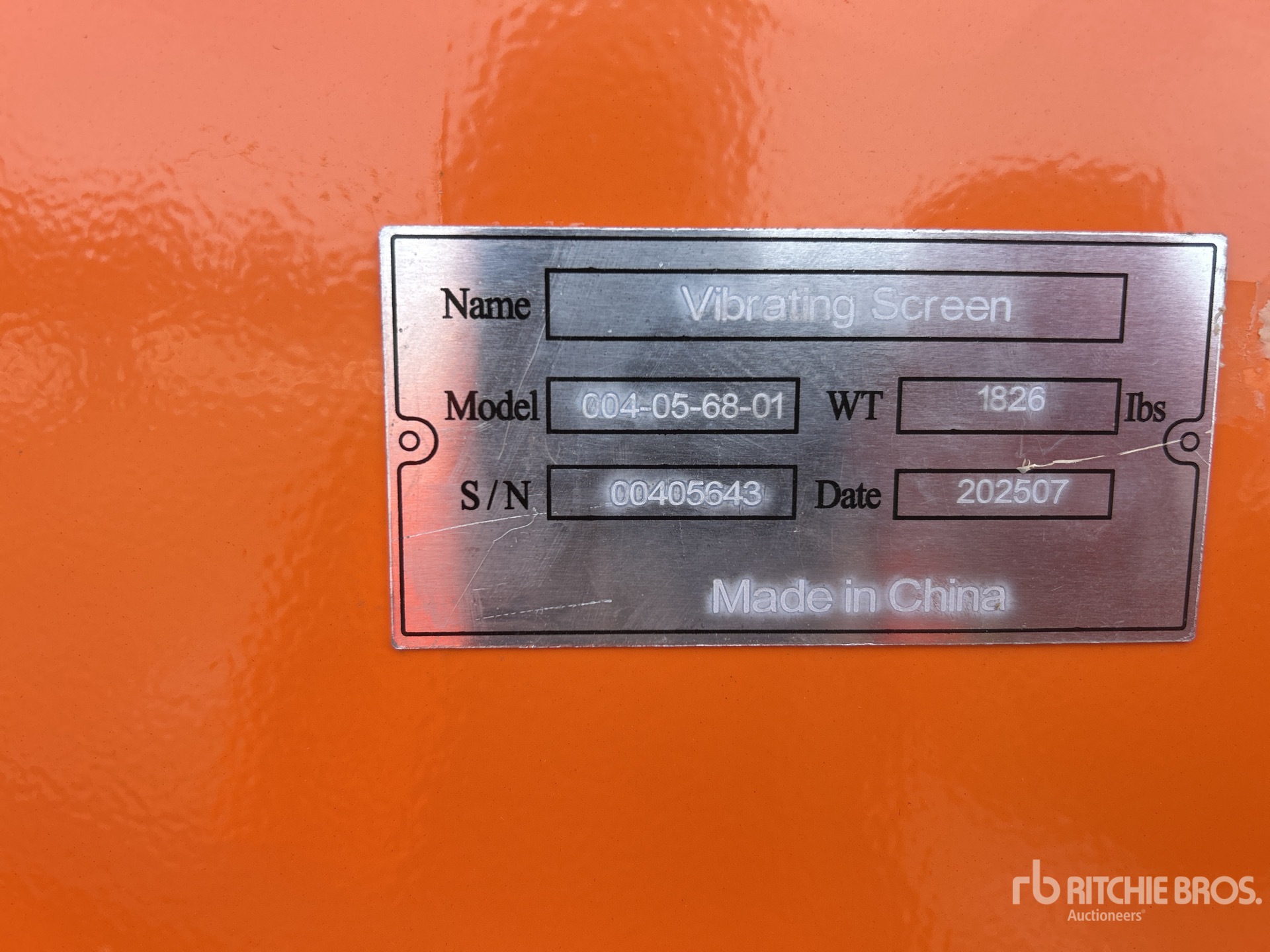 General Appearance with N.º de serie/VIN