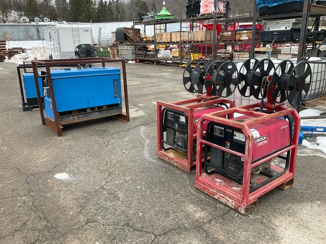 Quantity of (4) Miller/Lincoln Trailblazer Pro 350D, Big 30A, Outback 185 350 A Skid-Mounted Multi/Purpose & Stick (2 different types of welders in lot) Engine Driven Welder