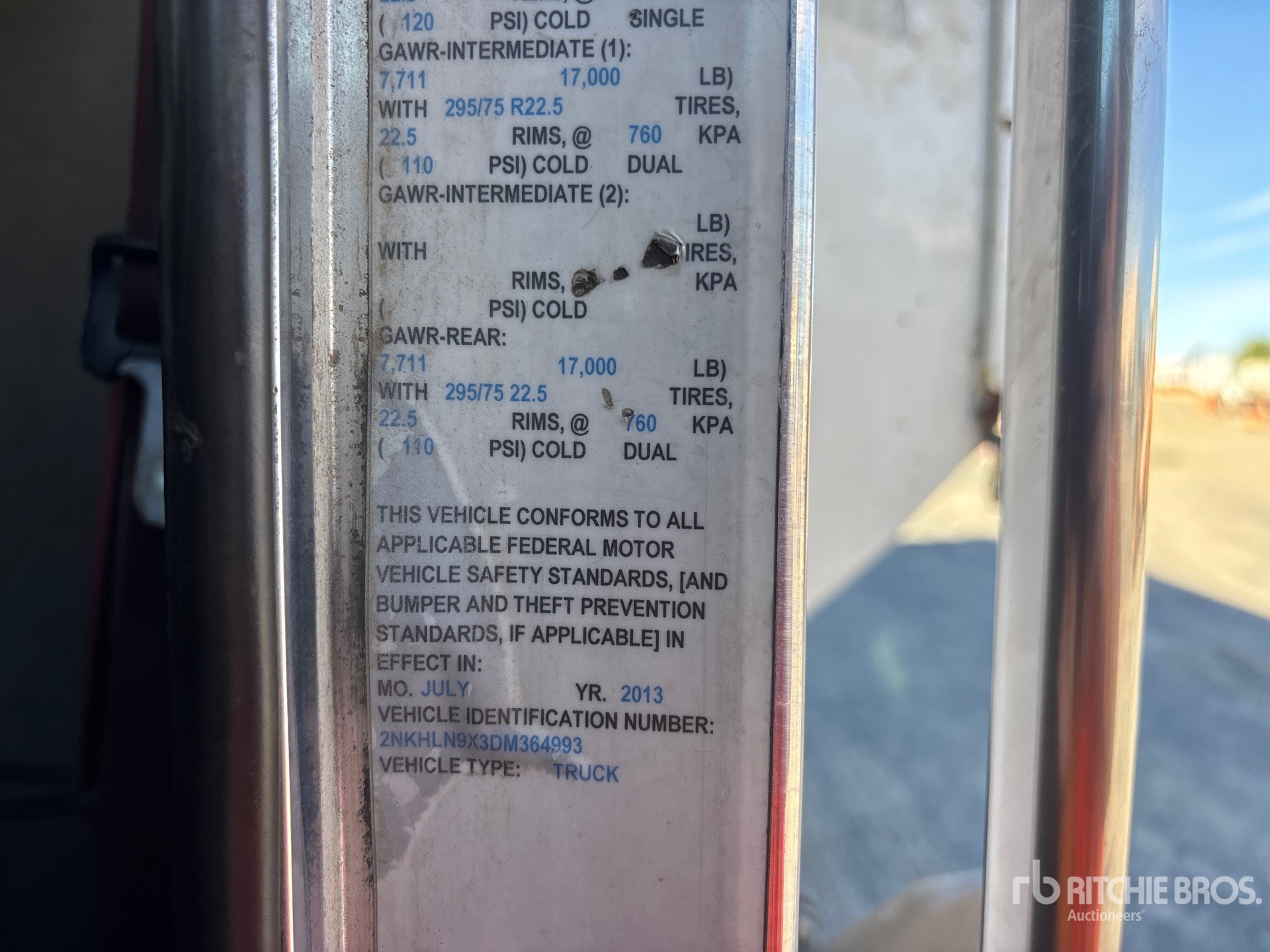 General Appearance with N.º de serie/VIN