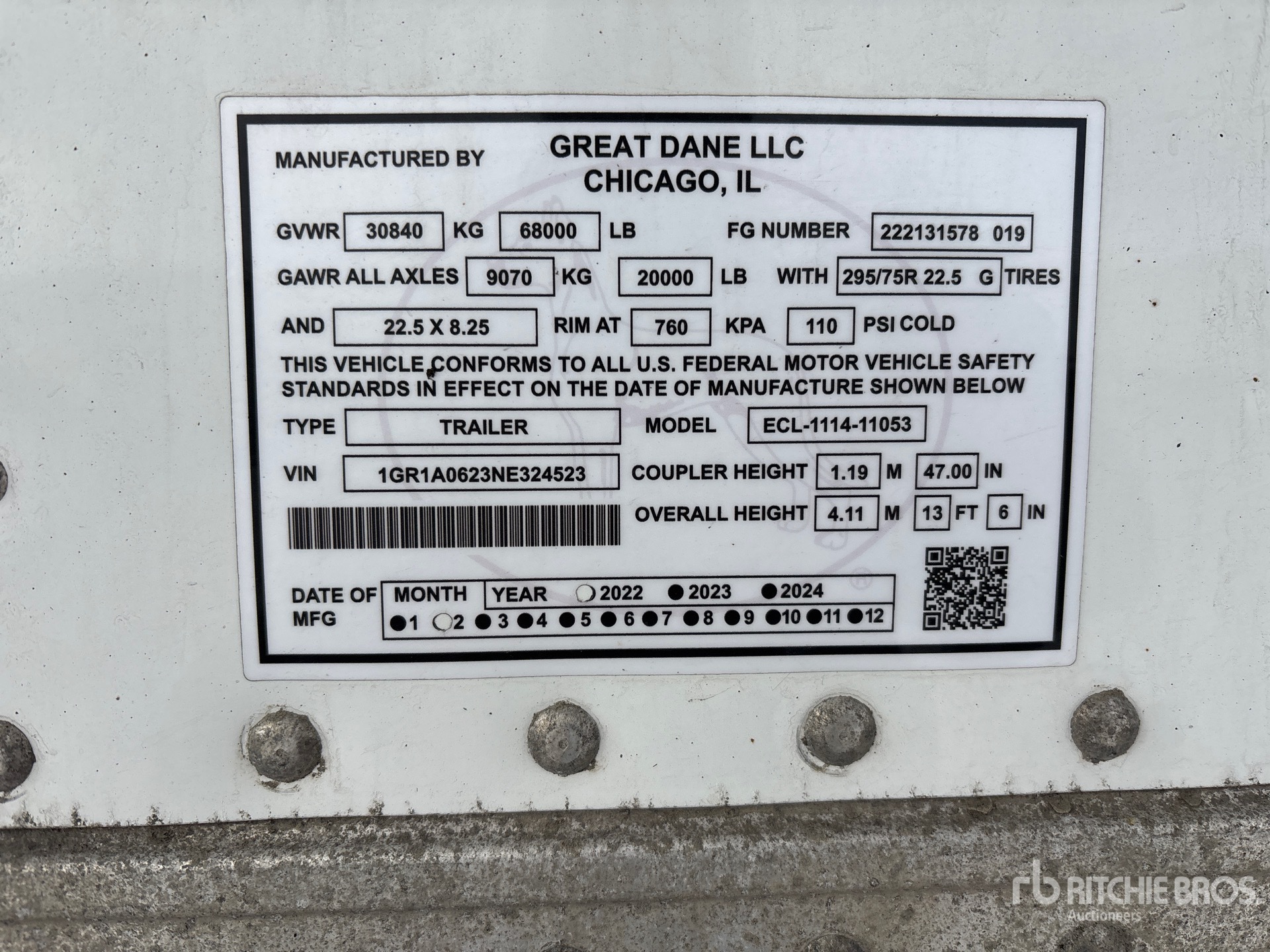 General Appearance with Numer seryjny/numer identyfikacyjny pojazdu