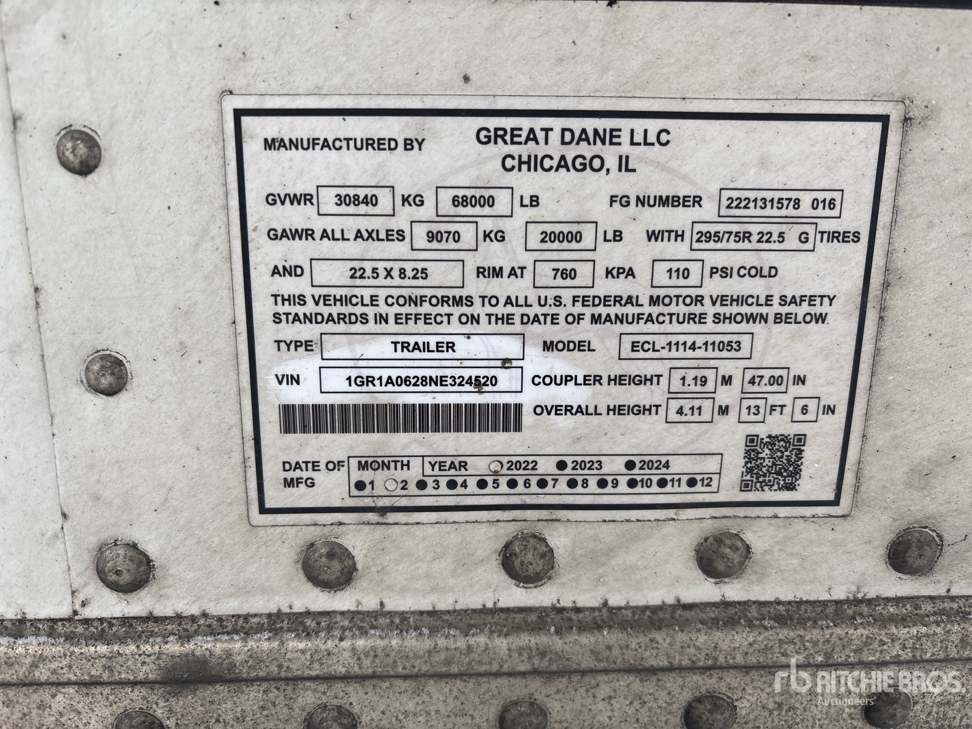 General Appearance with Numer seryjny/numer identyfikacyjny pojazdu