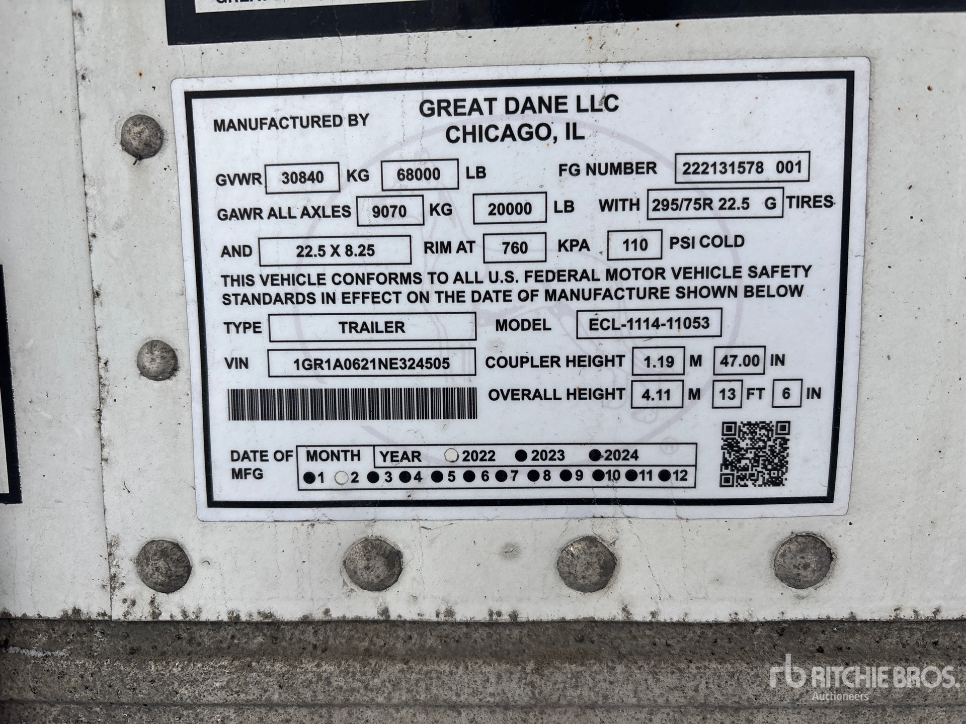 General Appearance with Numer seryjny/numer identyfikacyjny pojazdu