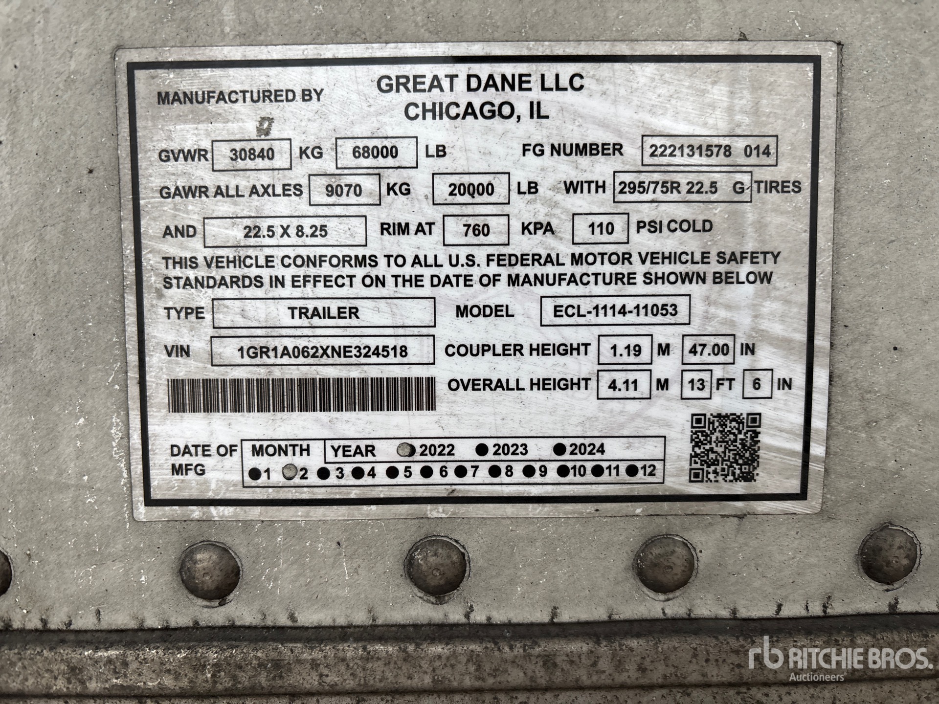 General Appearance with Numer seryjny/numer identyfikacyjny pojazdu