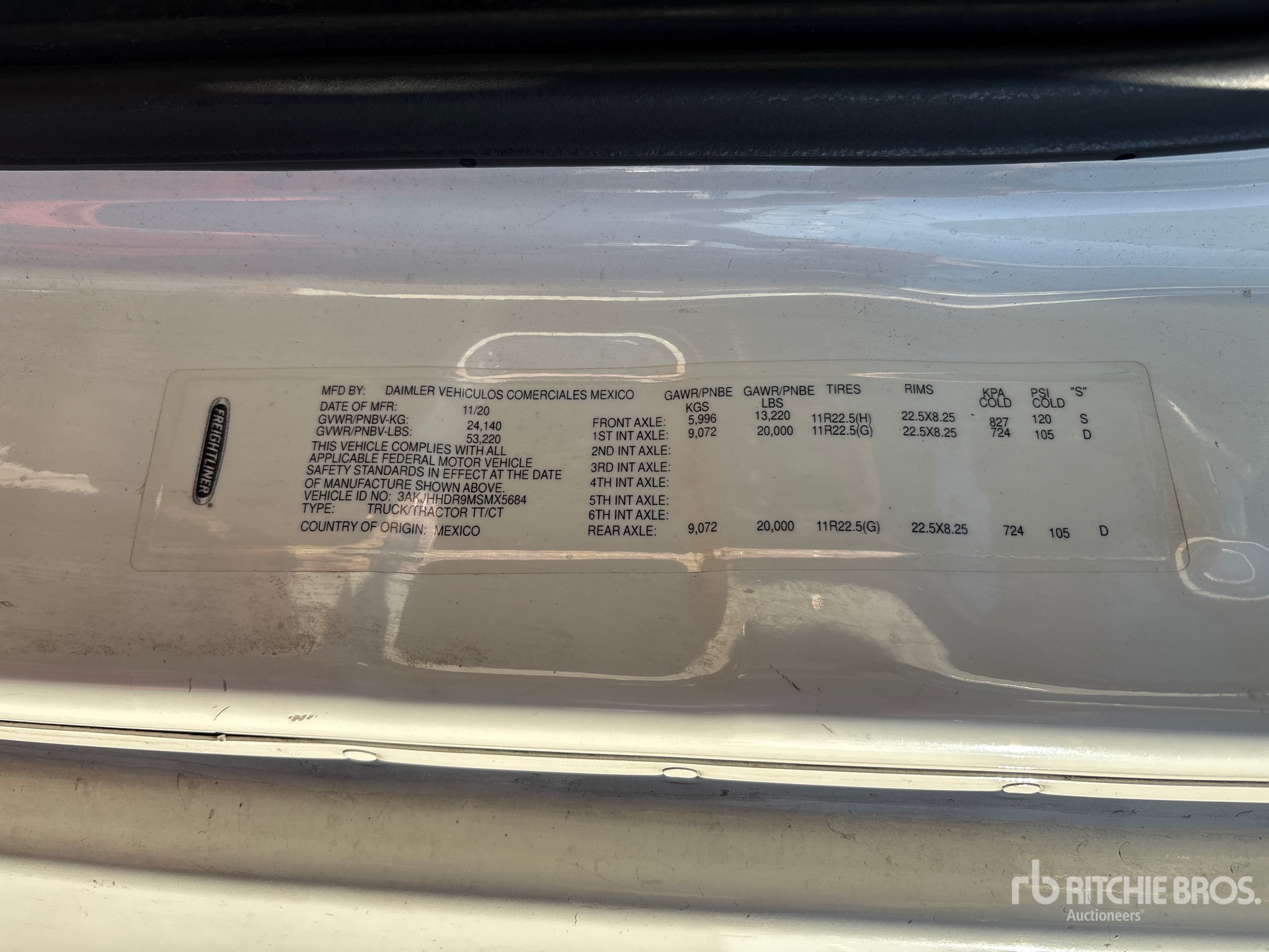 General Appearance with N.º de serie/VIN