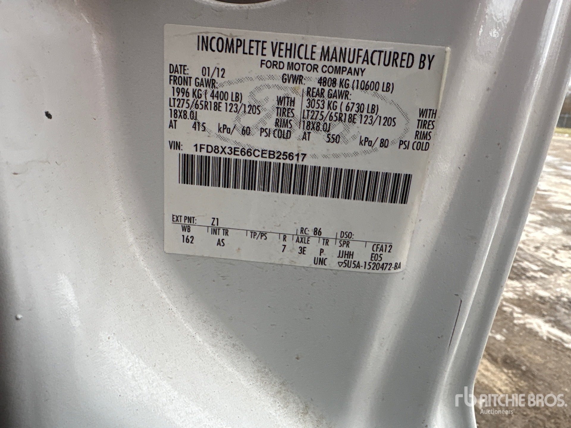 General Appearance with N.º de serie/VIN