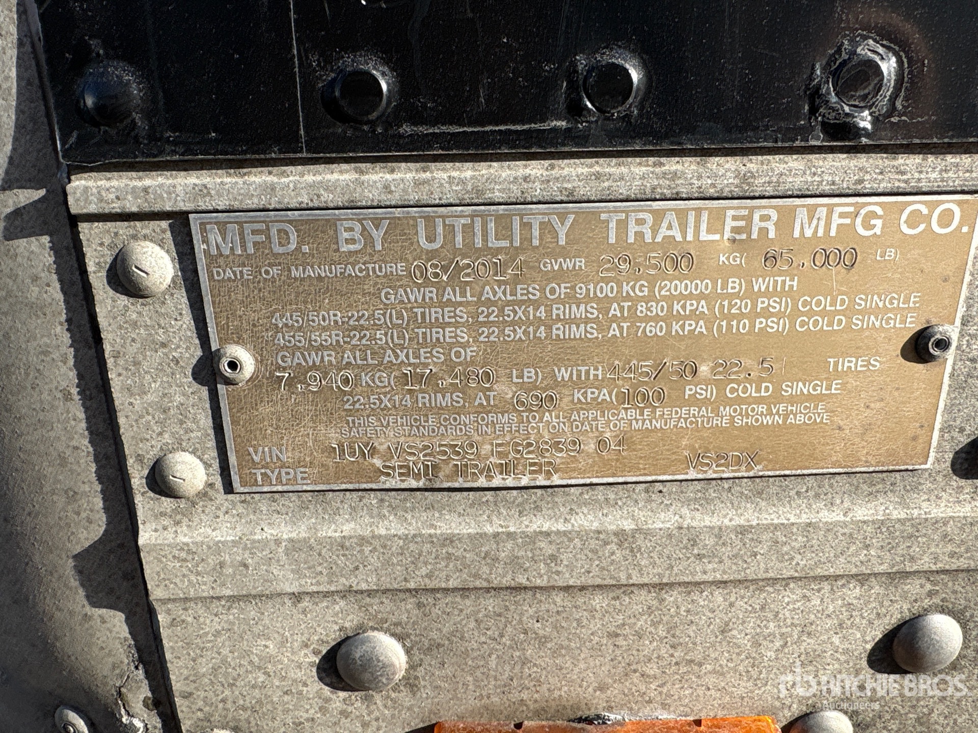 General Appearance with N.º de serie/VIN