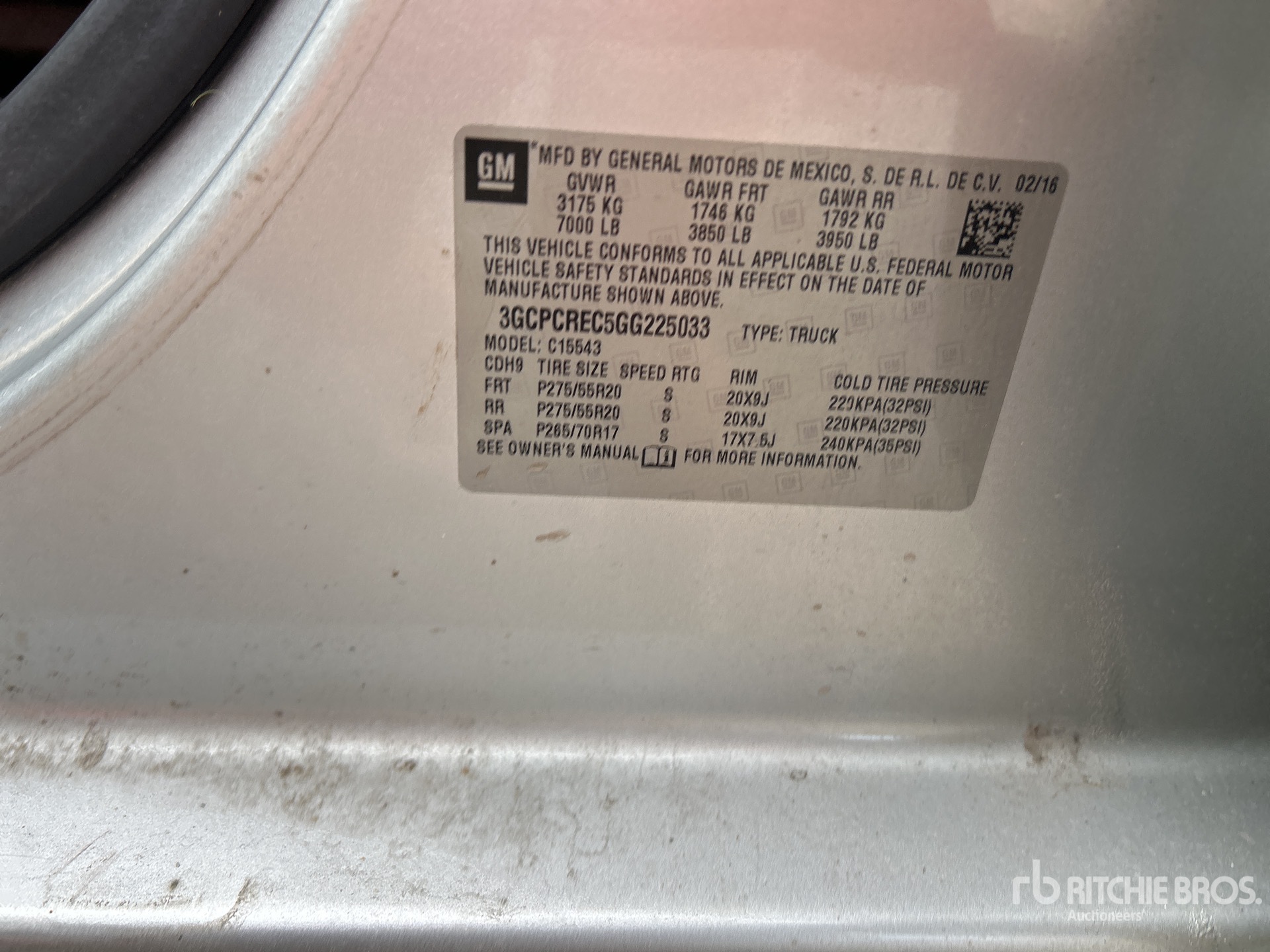 General Appearance with Numer seryjny/numer identyfikacyjny pojazdu