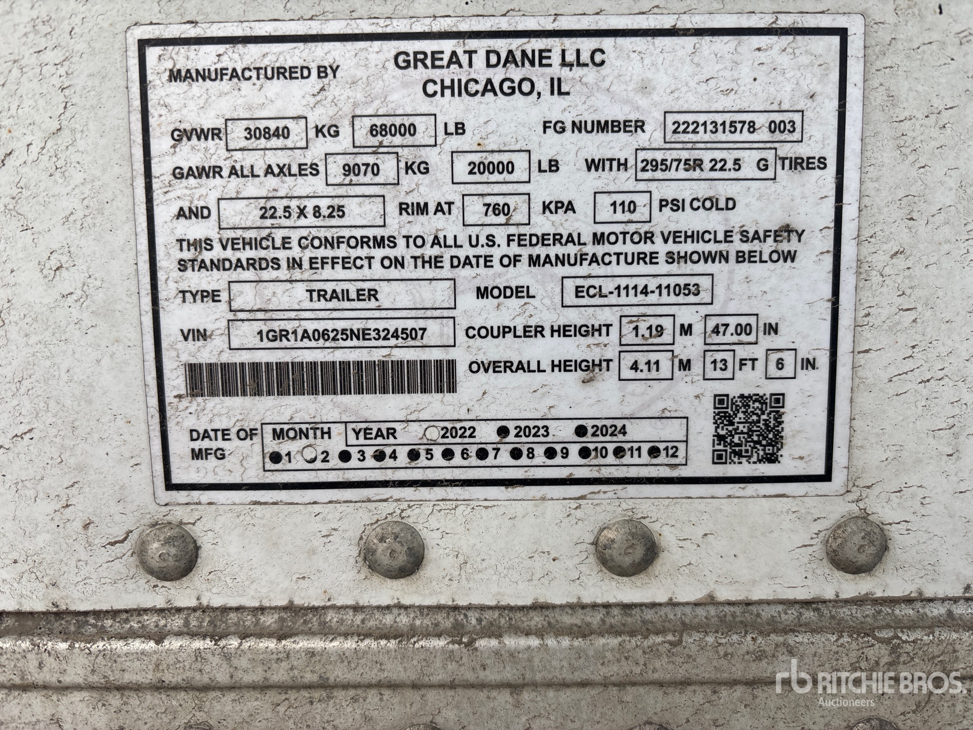 General Appearance with Numer seryjny/numer identyfikacyjny pojazdu