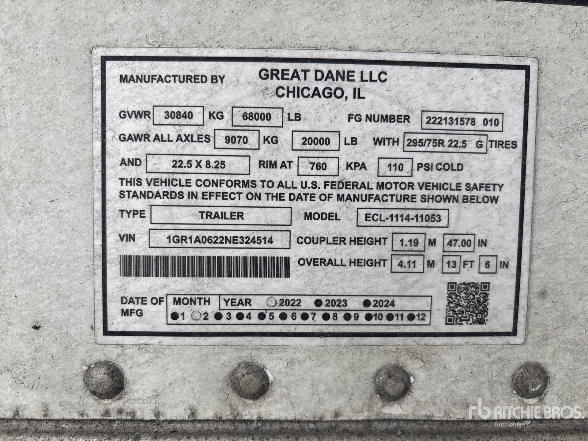 General Appearance with Numer seryjny/numer identyfikacyjny pojazdu