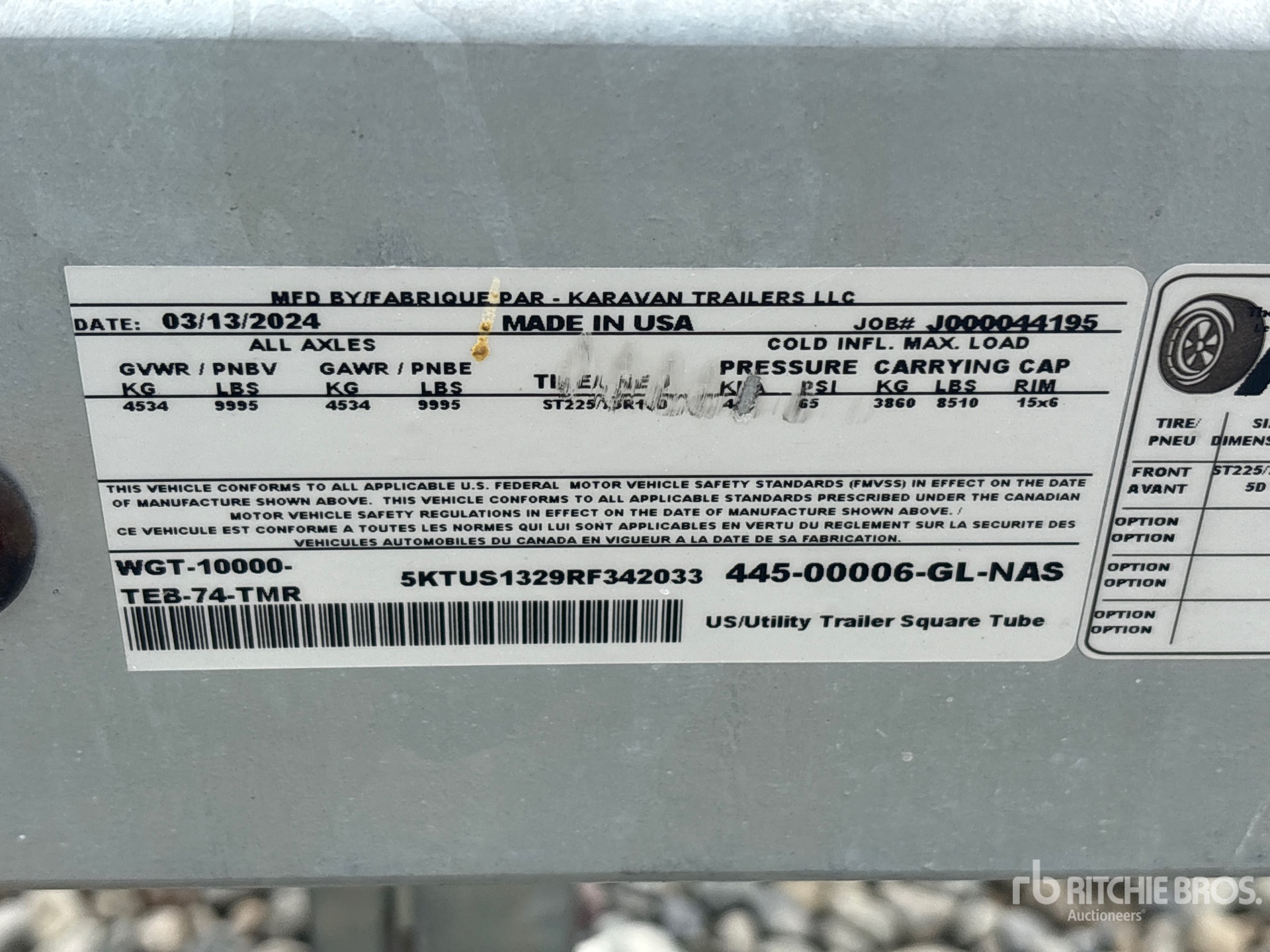 General Appearance with N.º de serie/VIN