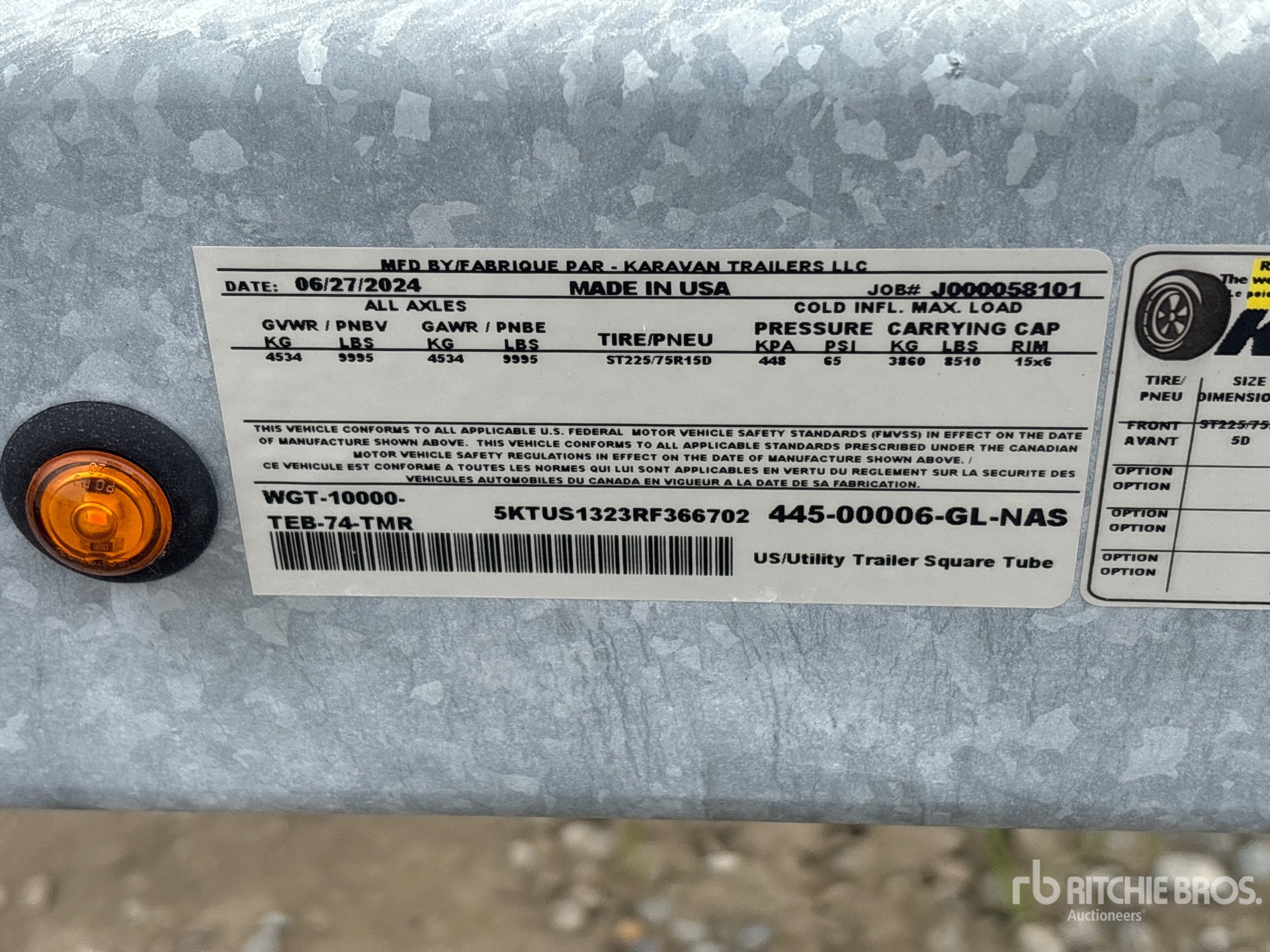 General Appearance with N.º de serie/VIN