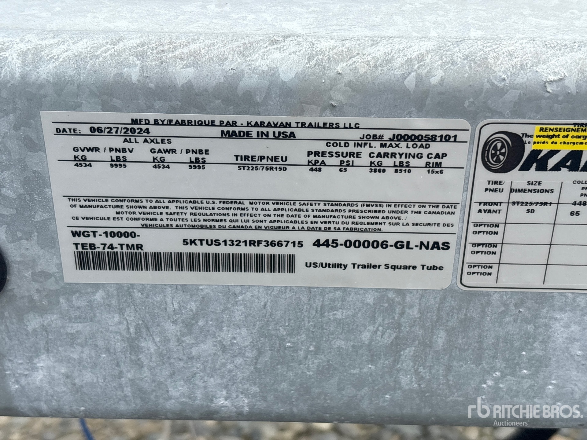 General Appearance with N.º de serie/VIN