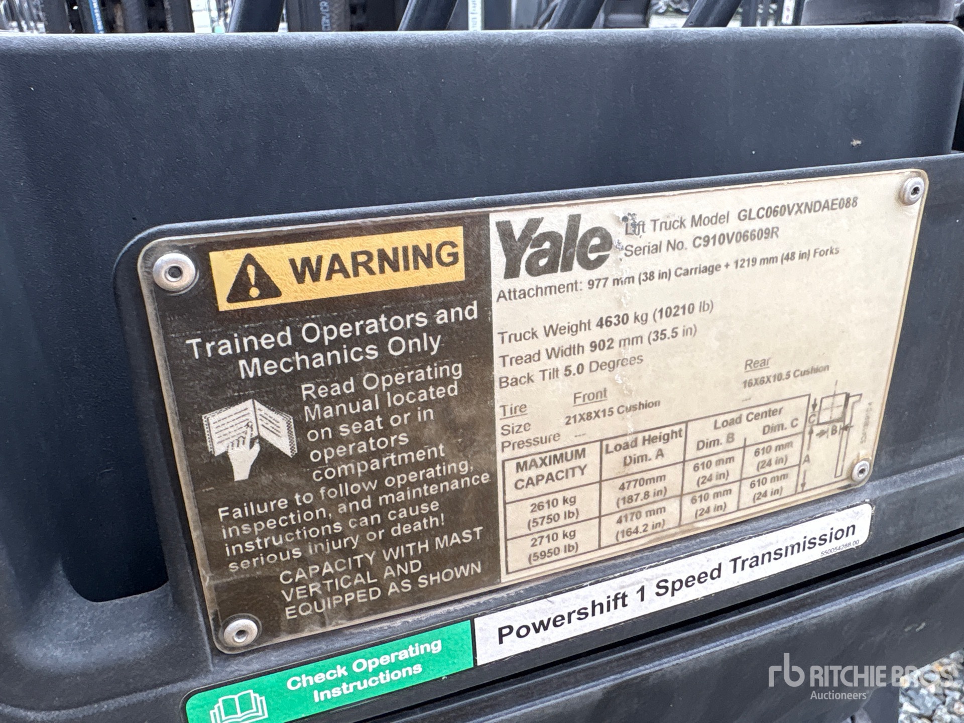 General Appearance with N.º de serie/VIN