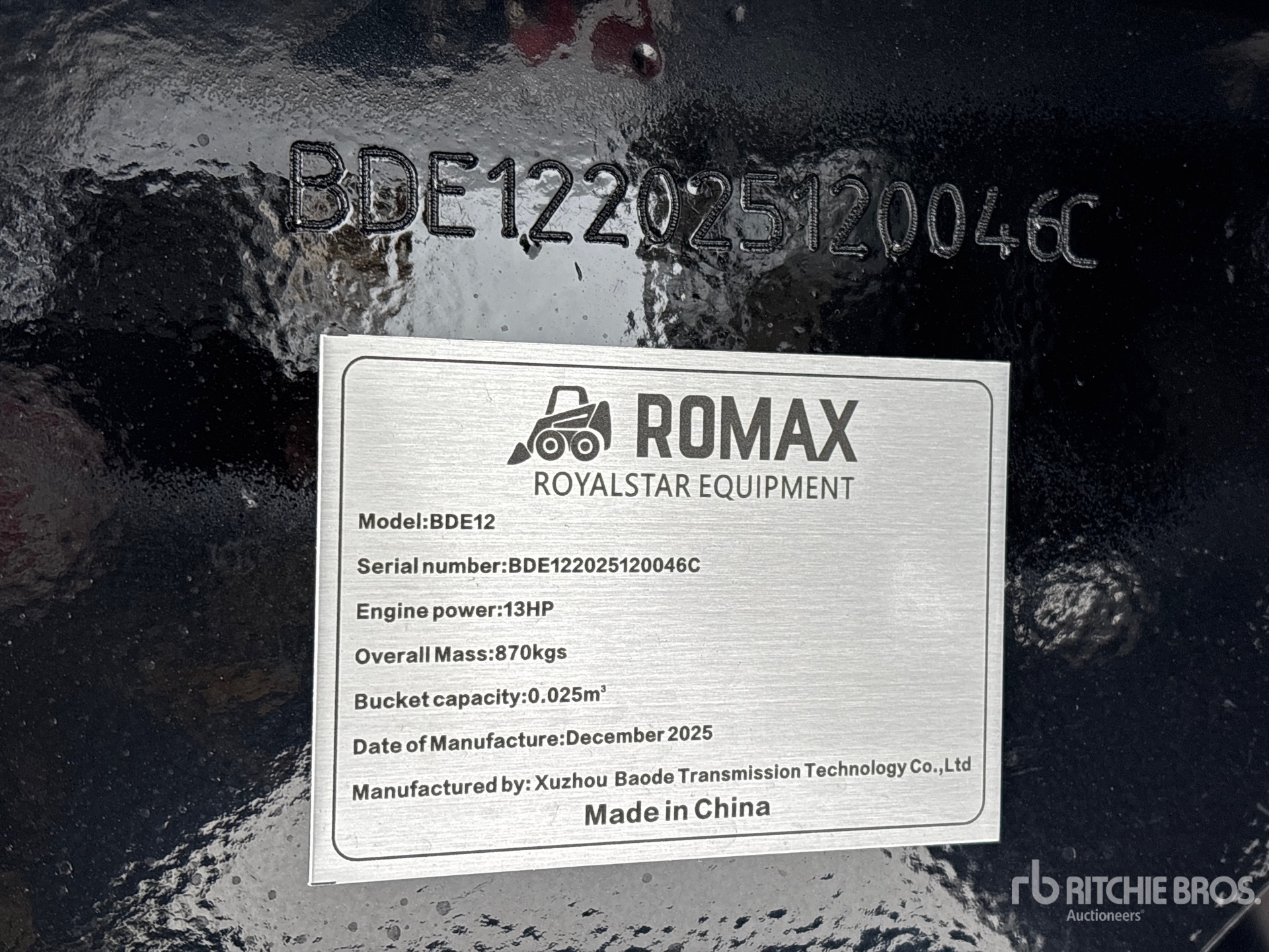 General Appearance with N.º de serie/VIN