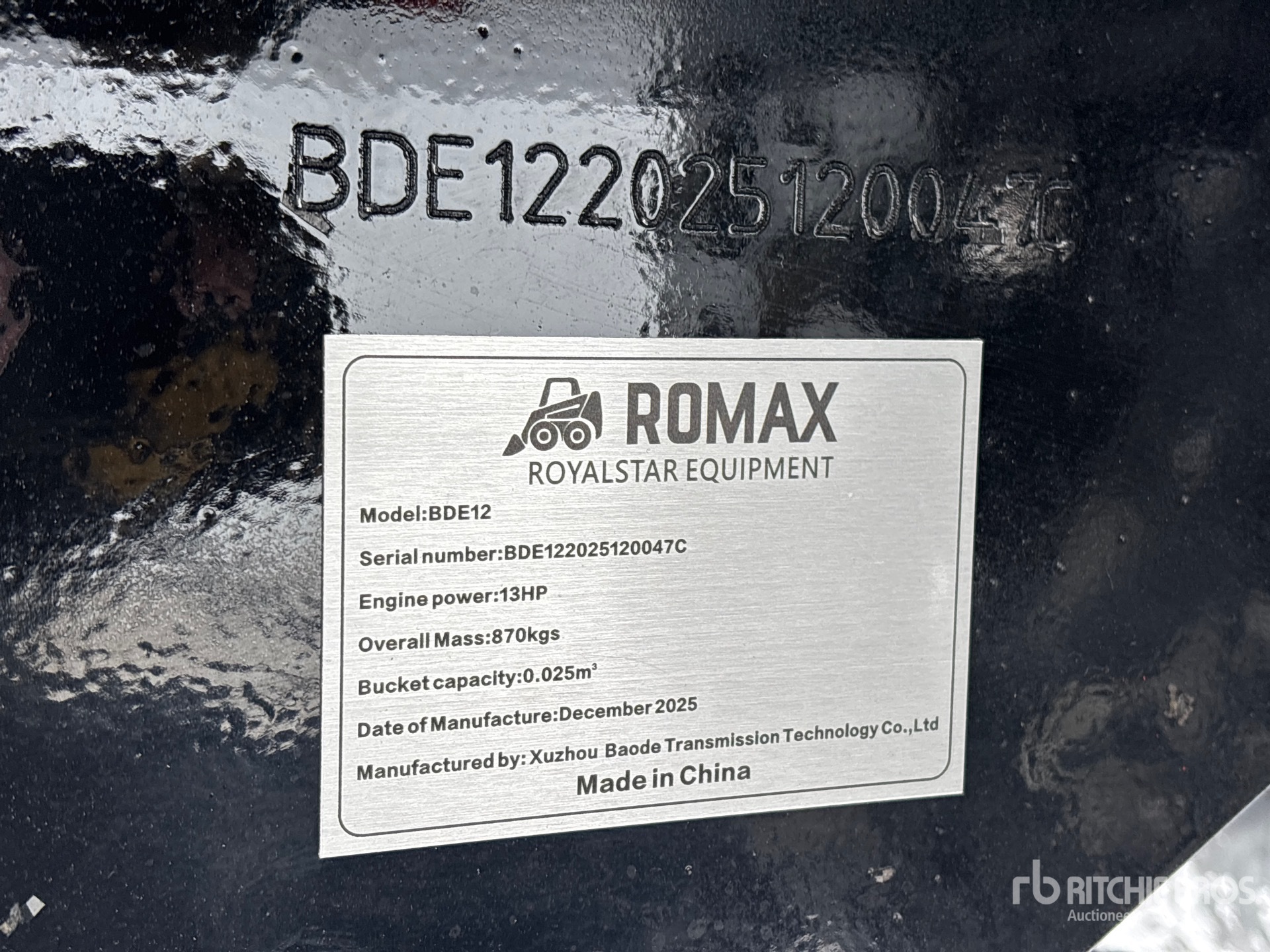 General Appearance with N.º de serie/VIN