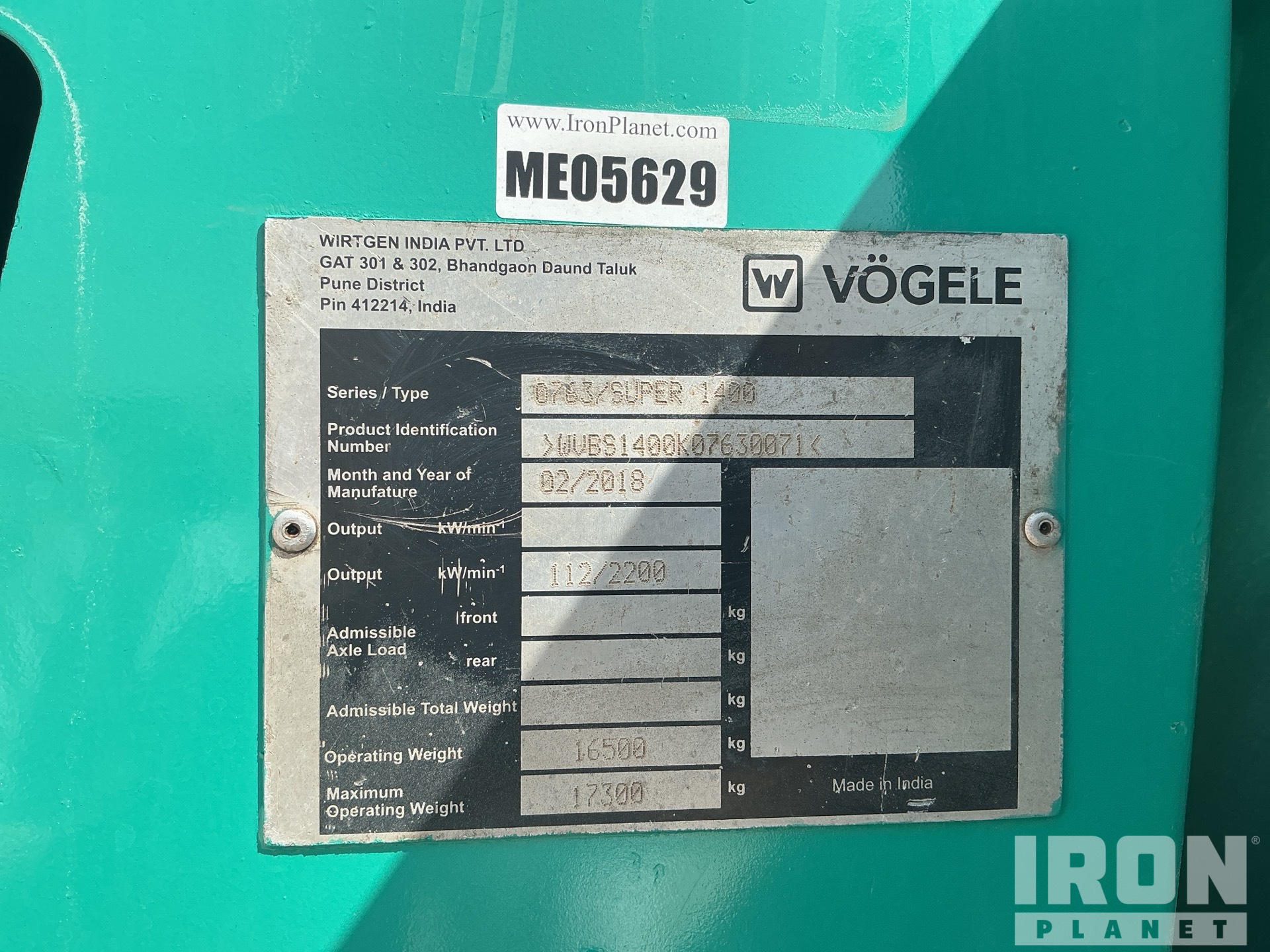 2018 Vögele SUPER 1400