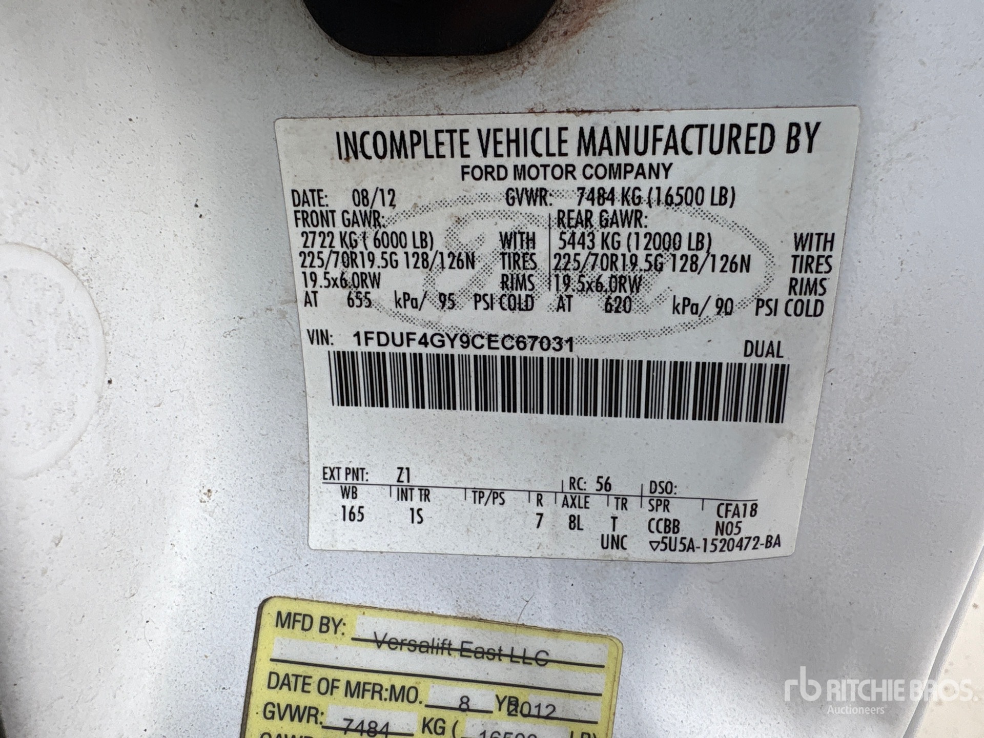 General Appearance with Numer seryjny/numer identyfikacyjny pojazdu