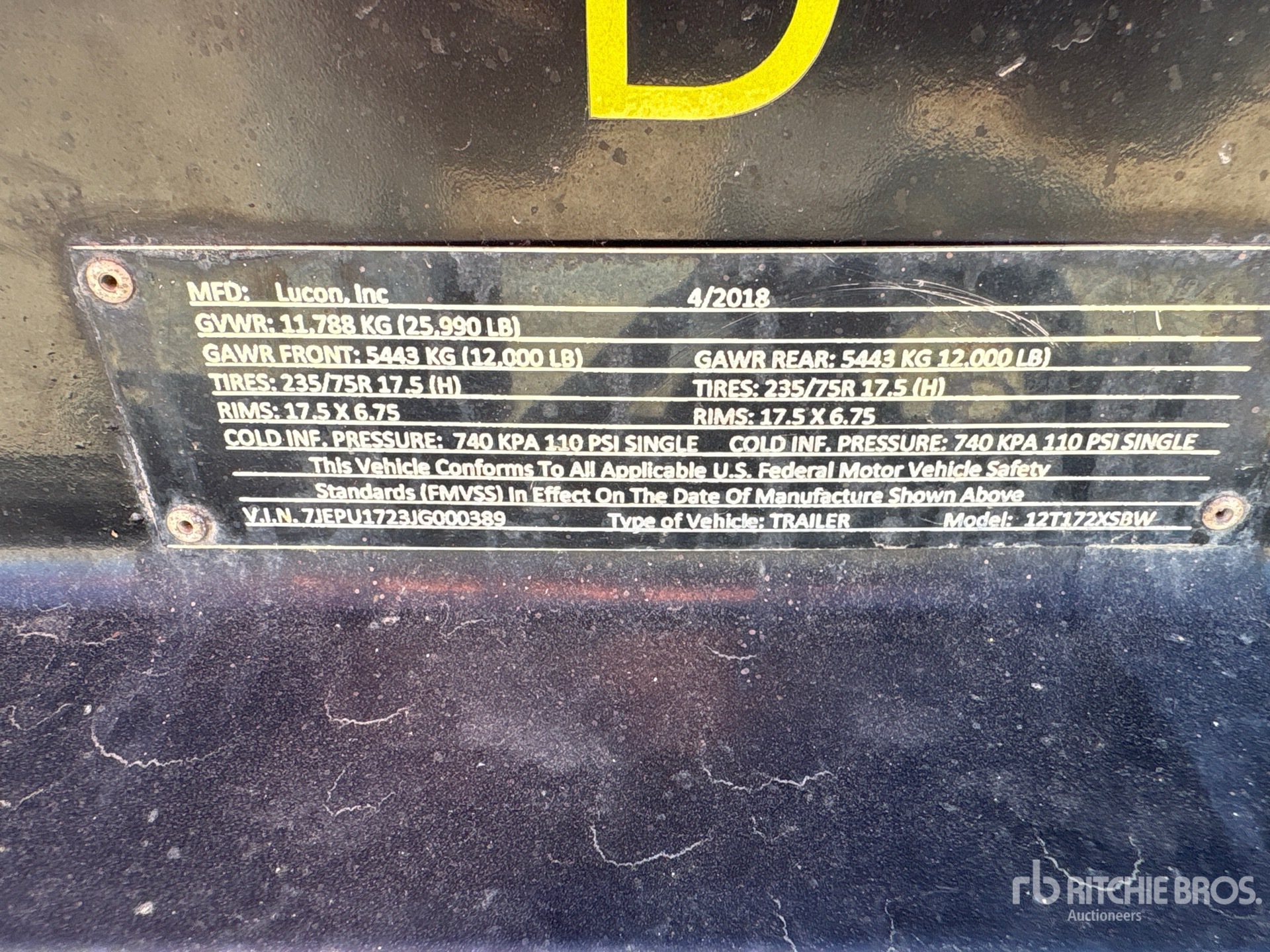 General Appearance with N.º de serie/VIN