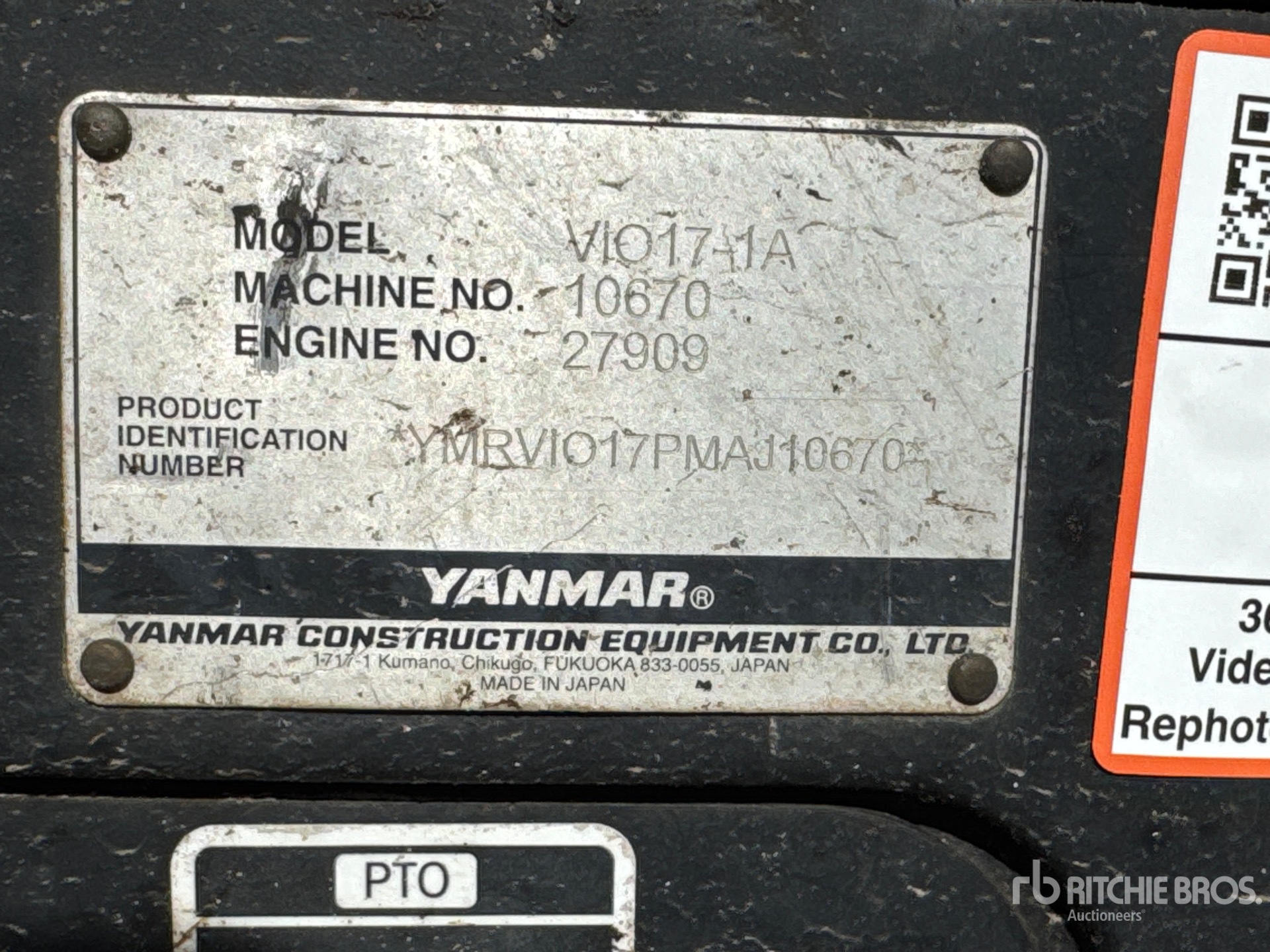 General Appearance with N.º de serie/VIN