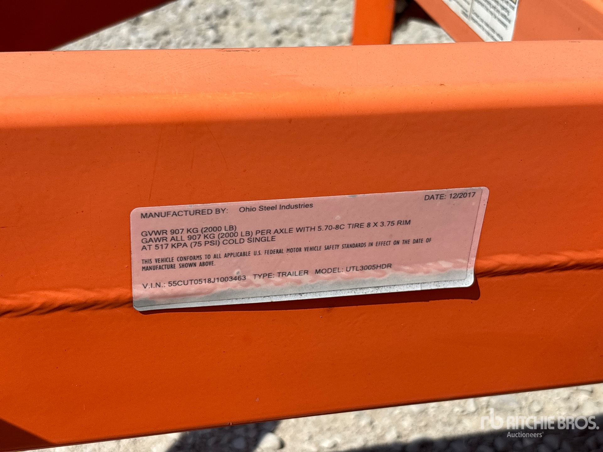 General Appearance with N.º de serie/VIN