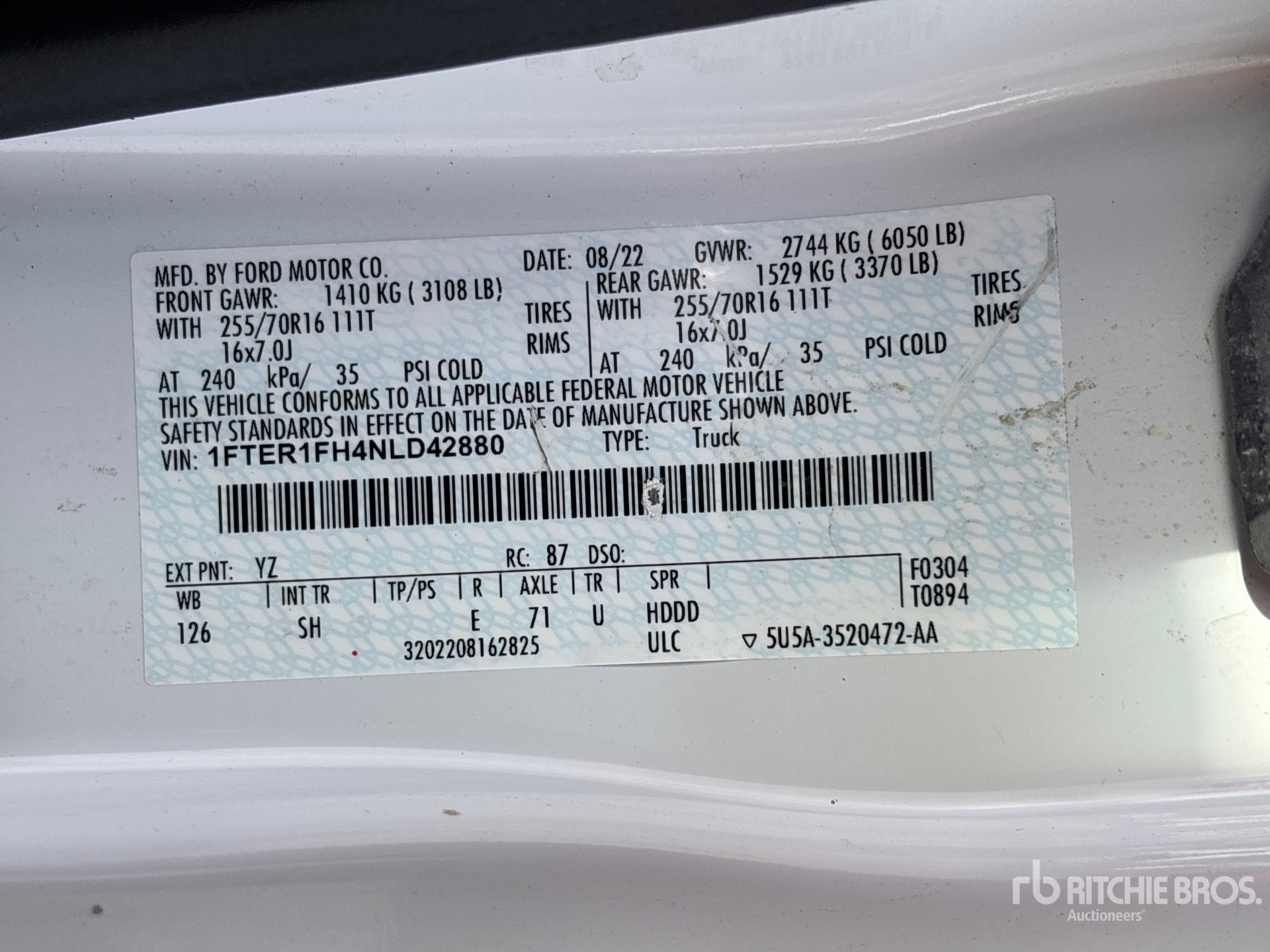 Aspect général with Numéro de série/Numéro d'identification du véhicule automobile