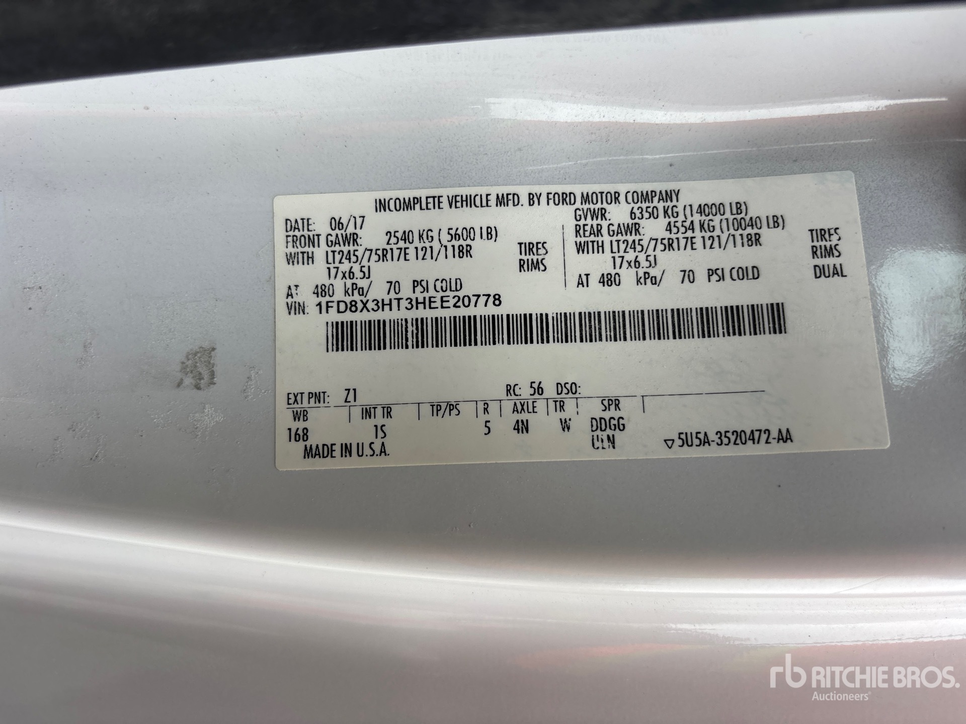 General Appearance with Numer seryjny/numer identyfikacyjny pojazdu