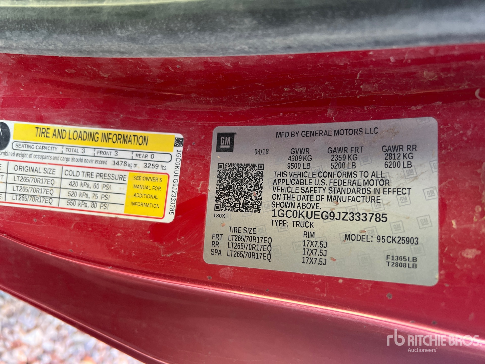 General Appearance with N.º de serie/VIN