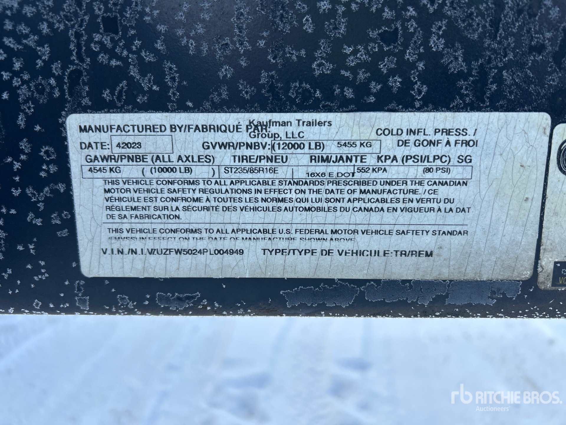 General Appearance with Numero seriale/numero d’identificazione del veicolo (VIN)