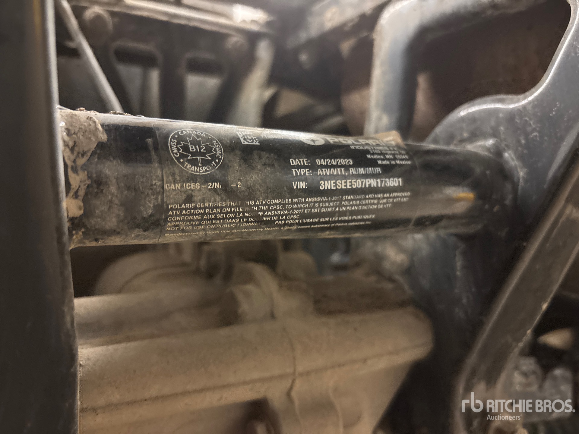 General Appearance with N.º de serie/VIN