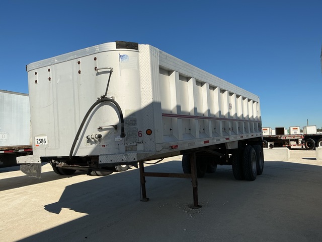 1999 Travis 33 ft T/A Aluminum Frameless End Dump Trailer