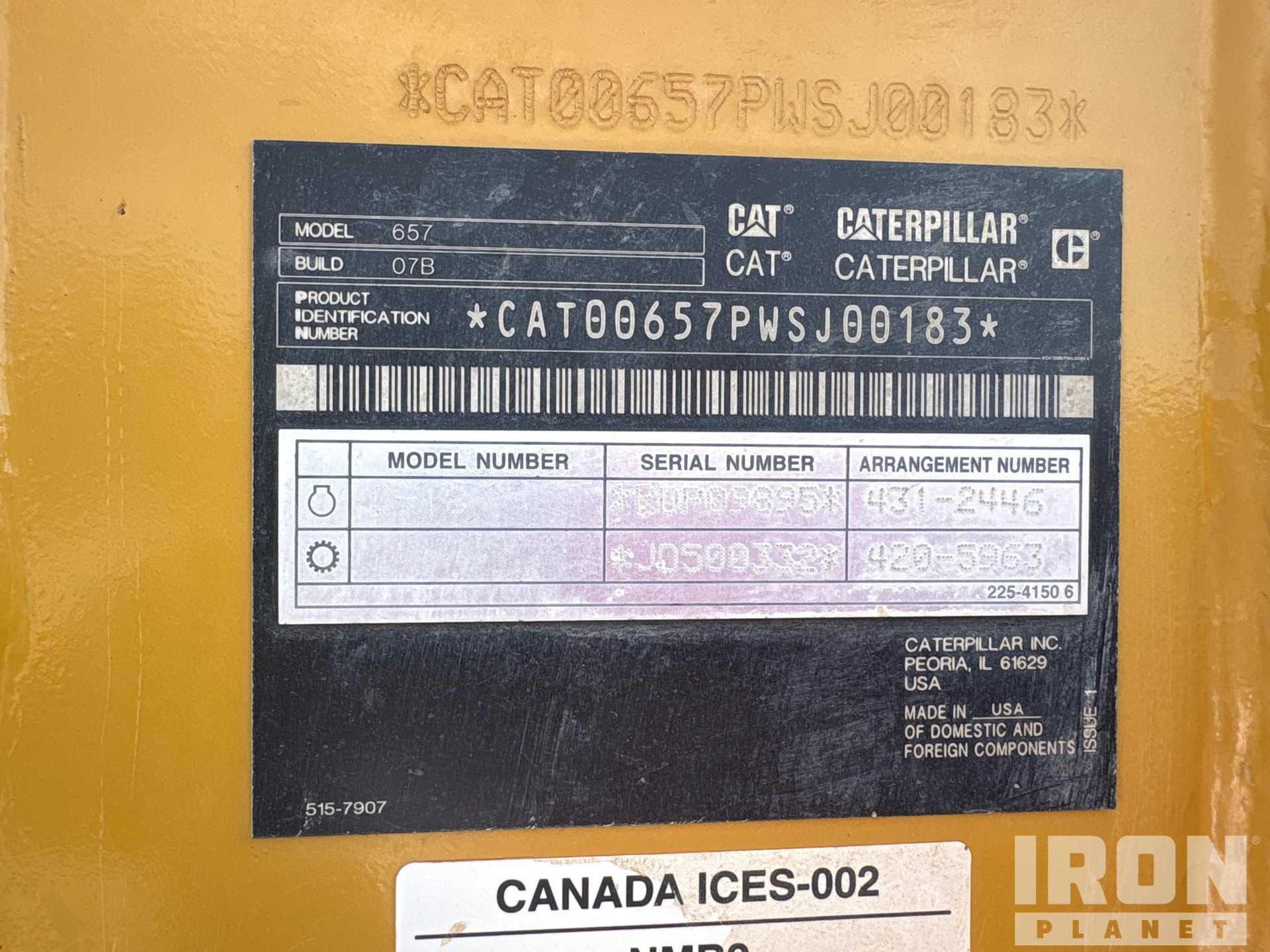 General Appearance with Seriennummer / FIN