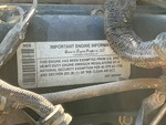 Engine with Emission Certification Label