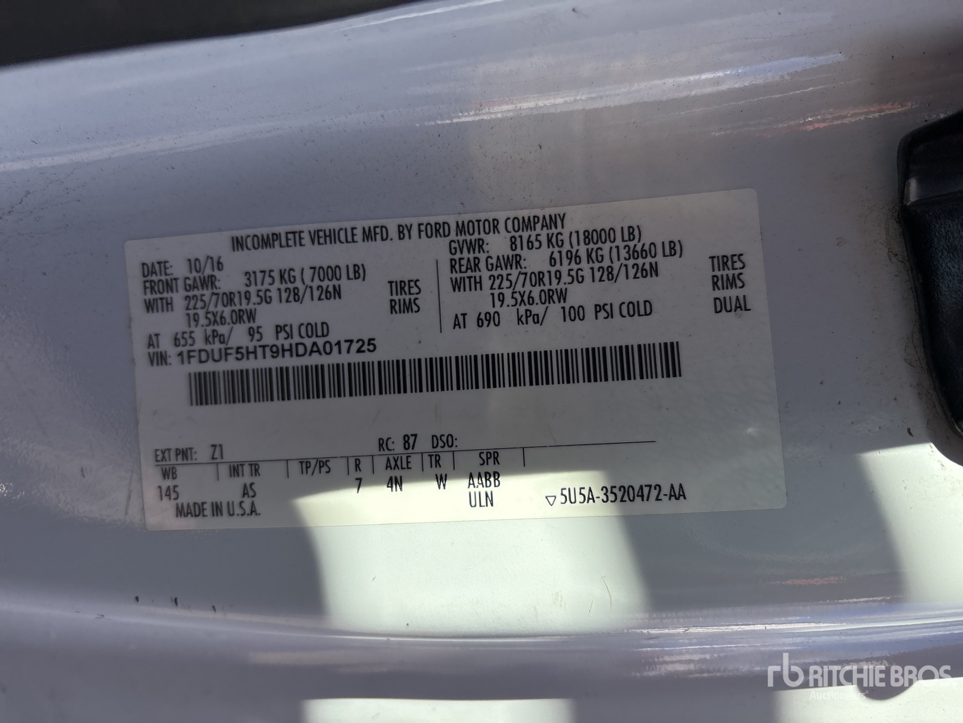 General Appearance with Numer seryjny/numer identyfikacyjny pojazdu