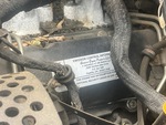 Engine with Emission Certification Label