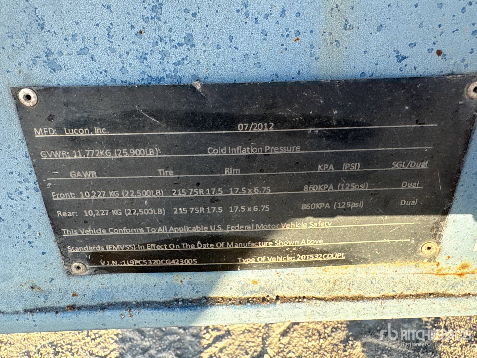 General Appearance with N.º de serie/VIN