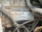 Engine with Emission Certification Label