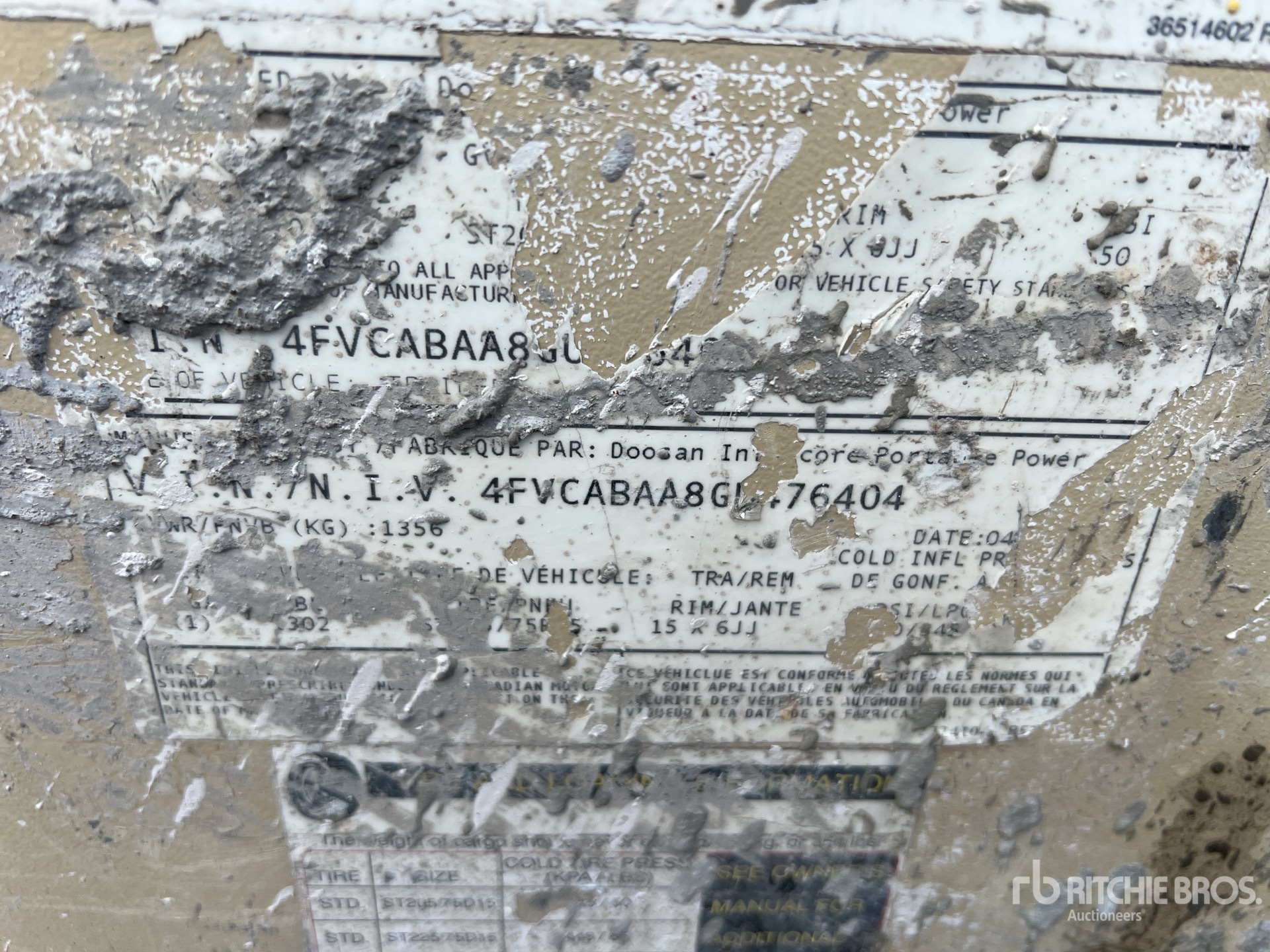 General Appearance with N.º de serie/VIN