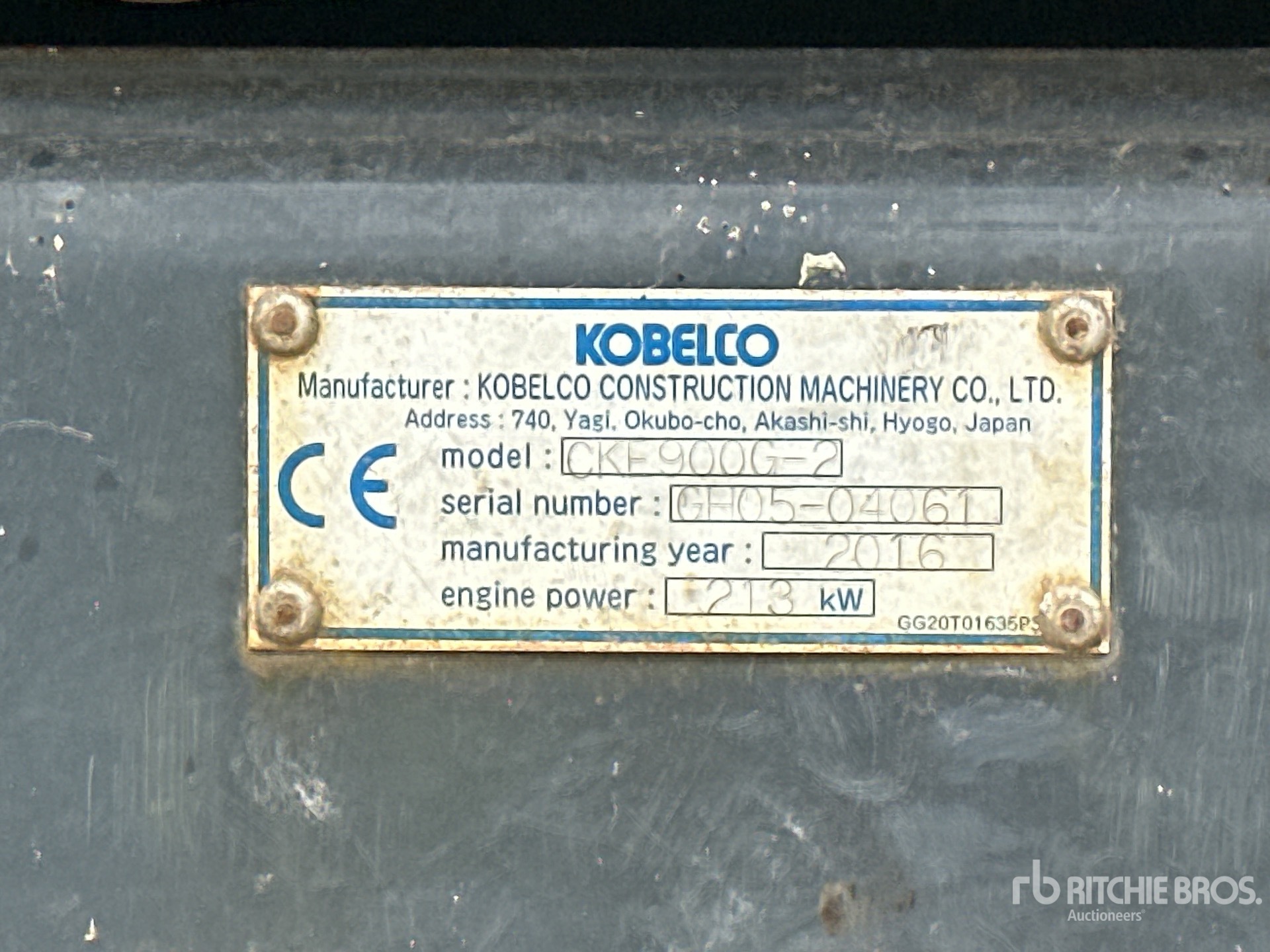 2016 Kobelco CKE 900G-2