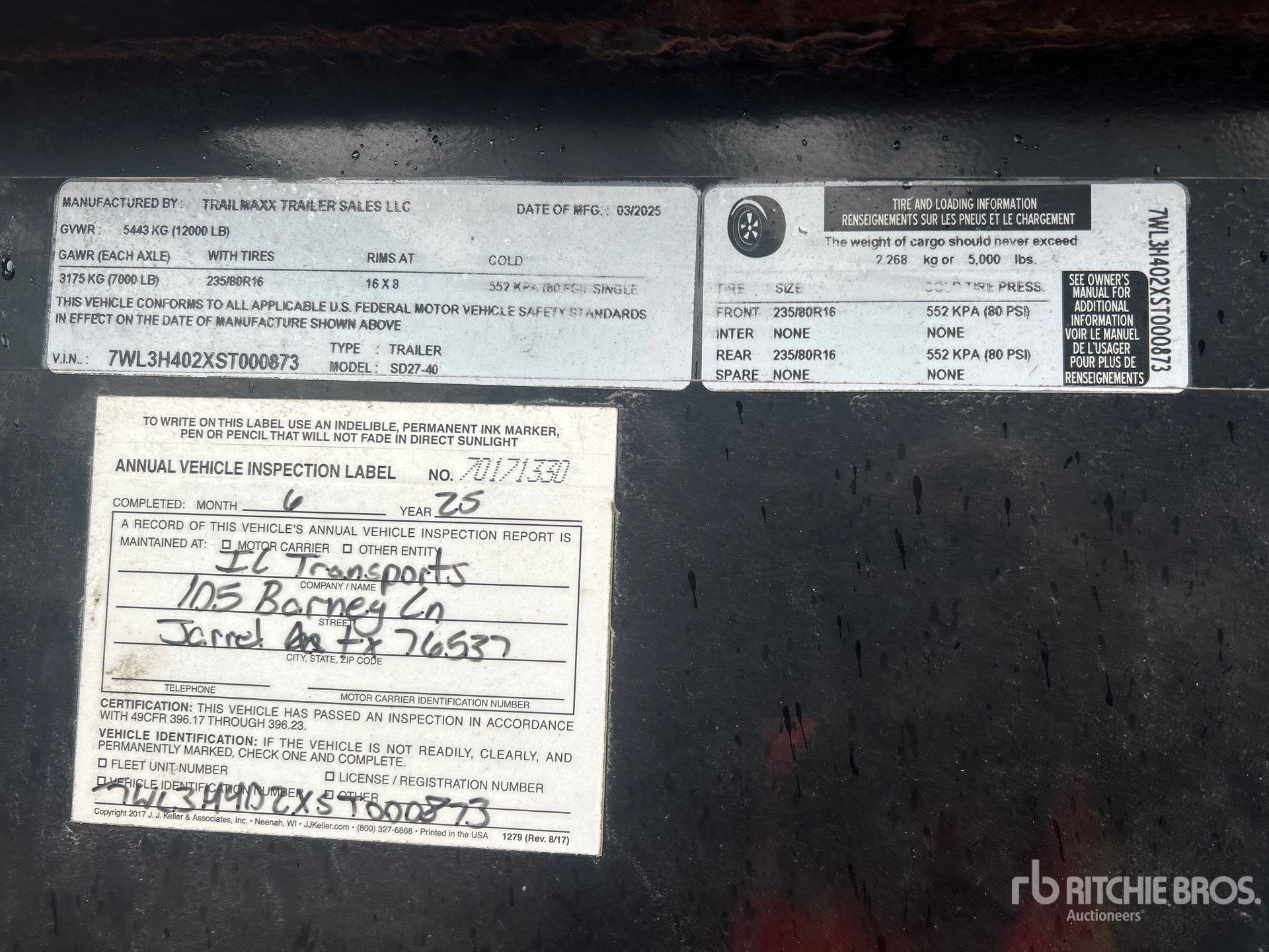 General Appearance with Numer seryjny/numer identyfikacyjny pojazdu