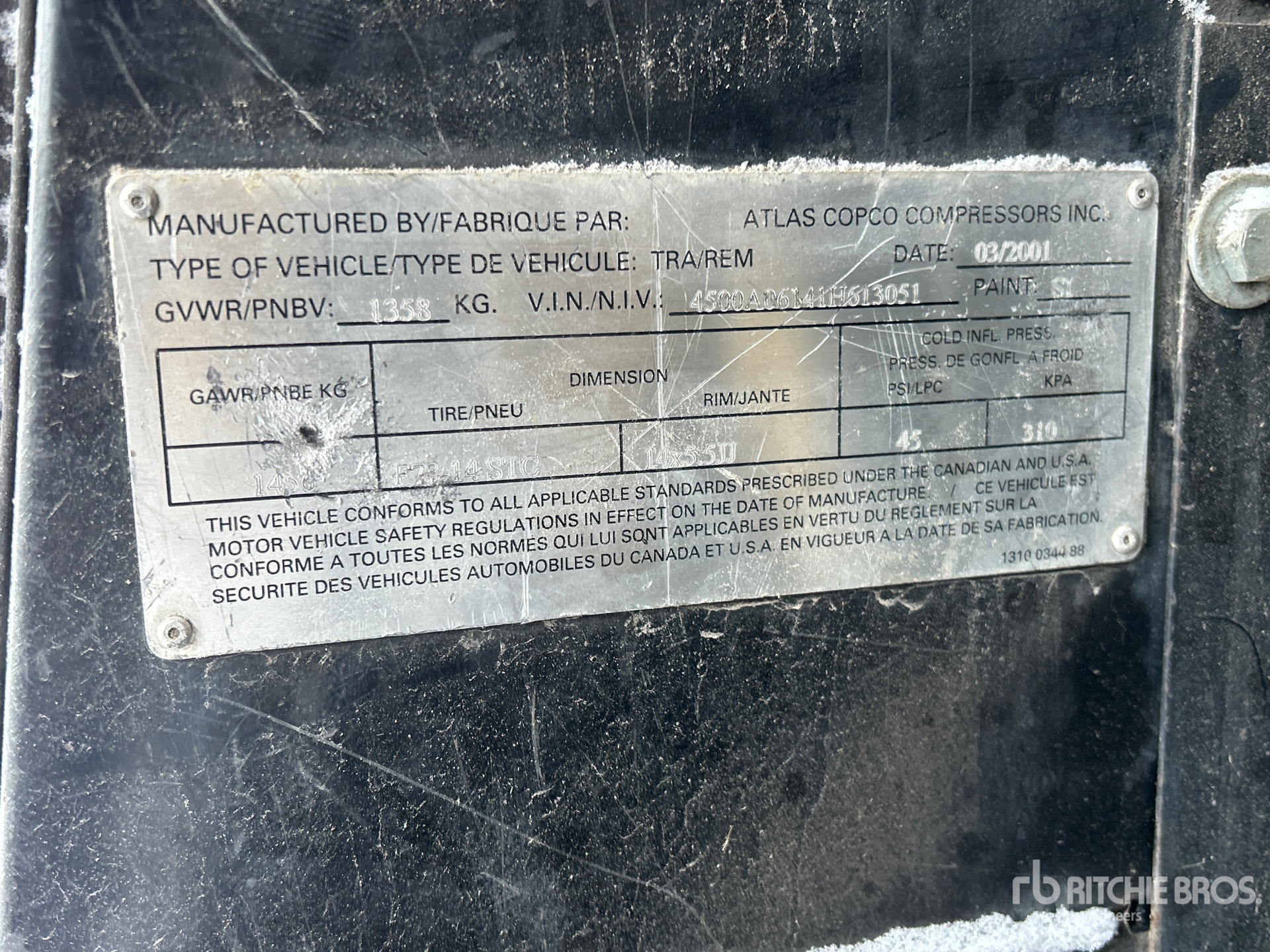 General Appearance with Numero seriale/numero d’identificazione del veicolo (VIN)