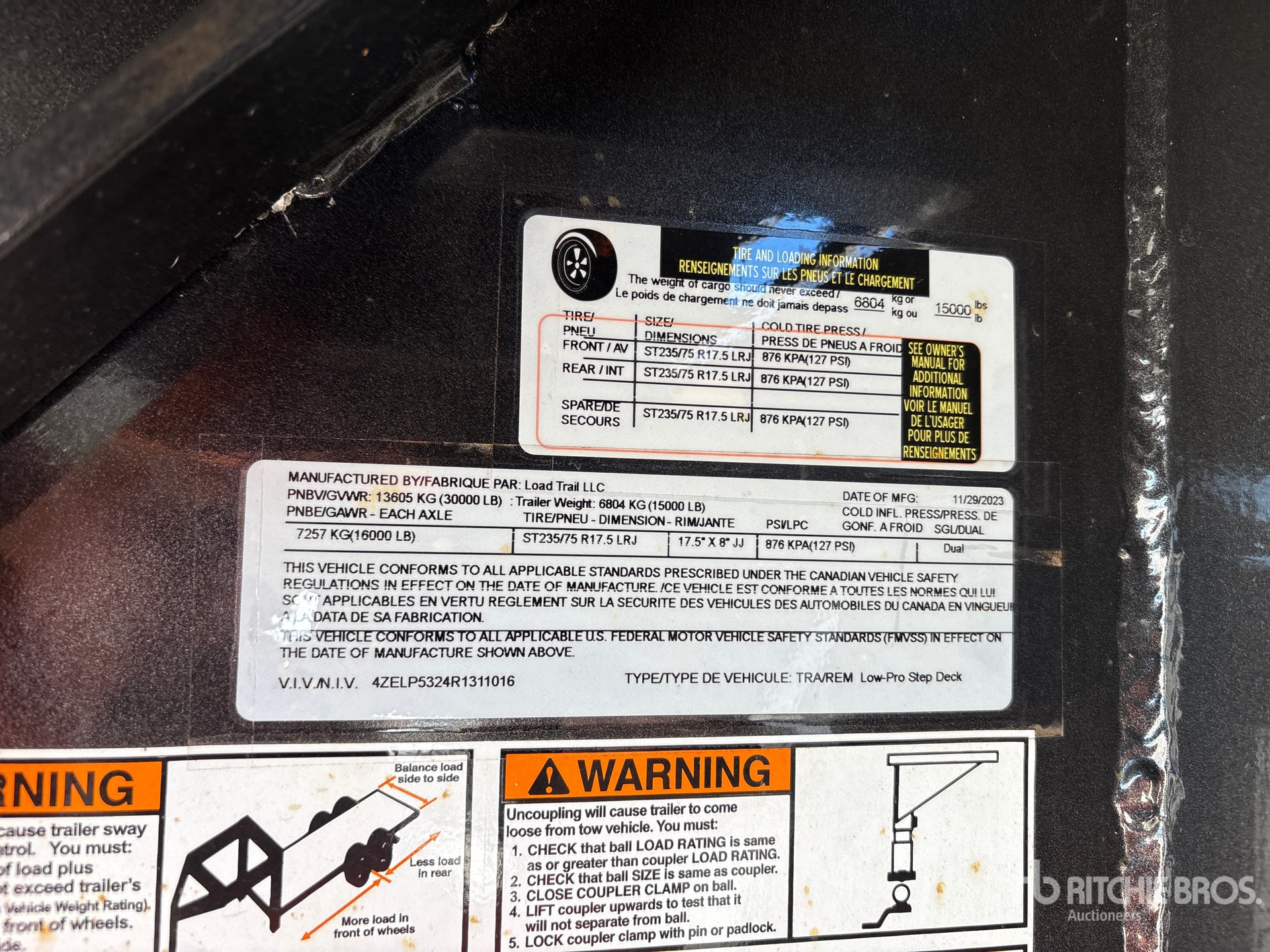 General Appearance with Numéro de série/Numéro d'identification du véhicule automobile