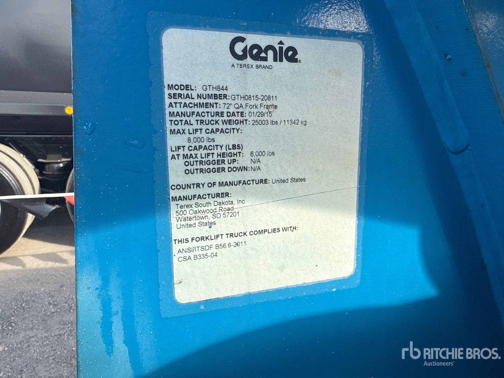 General Appearance with N.º de serie/VIN