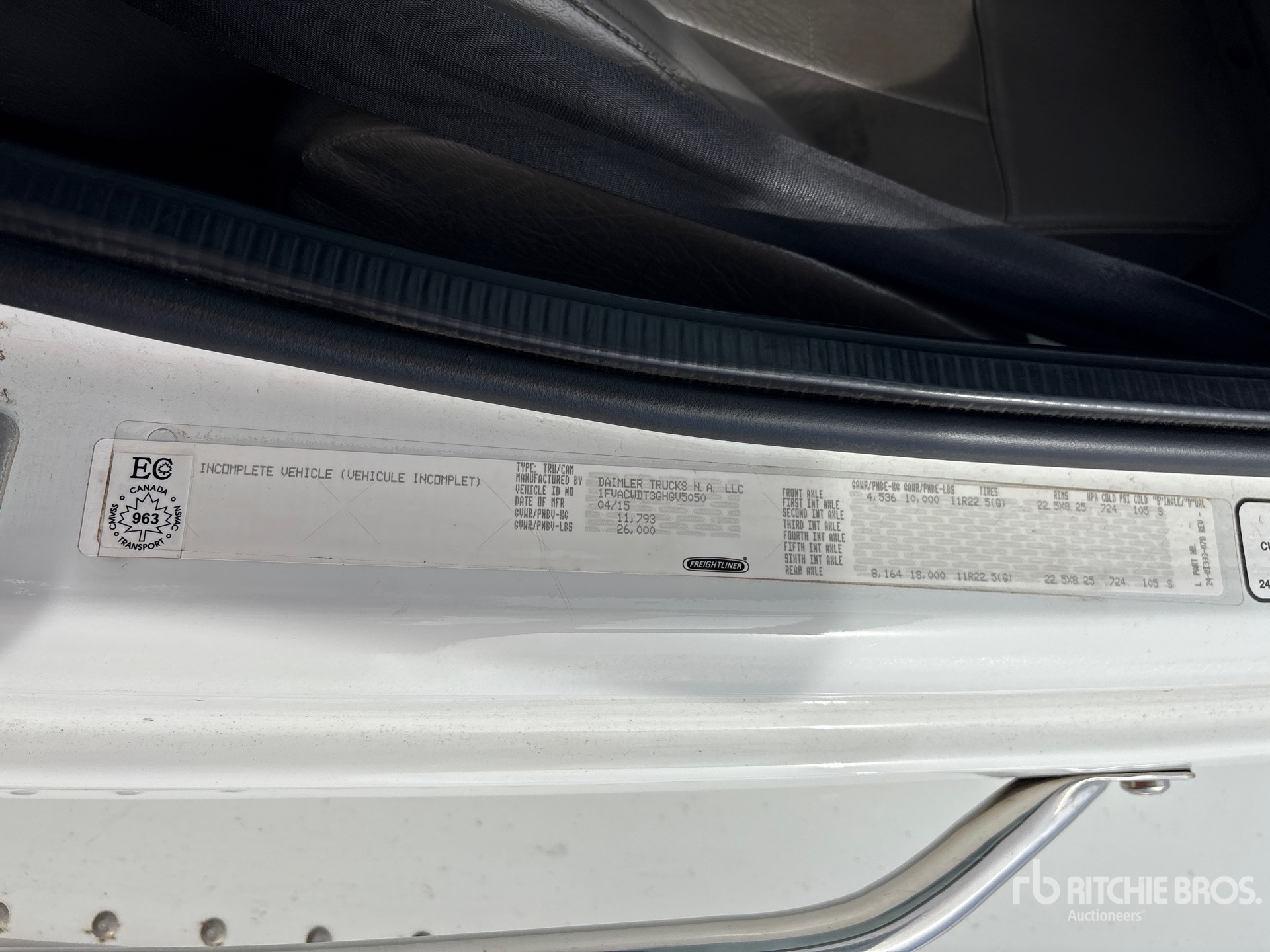 General Appearance with N.º de serie/VIN