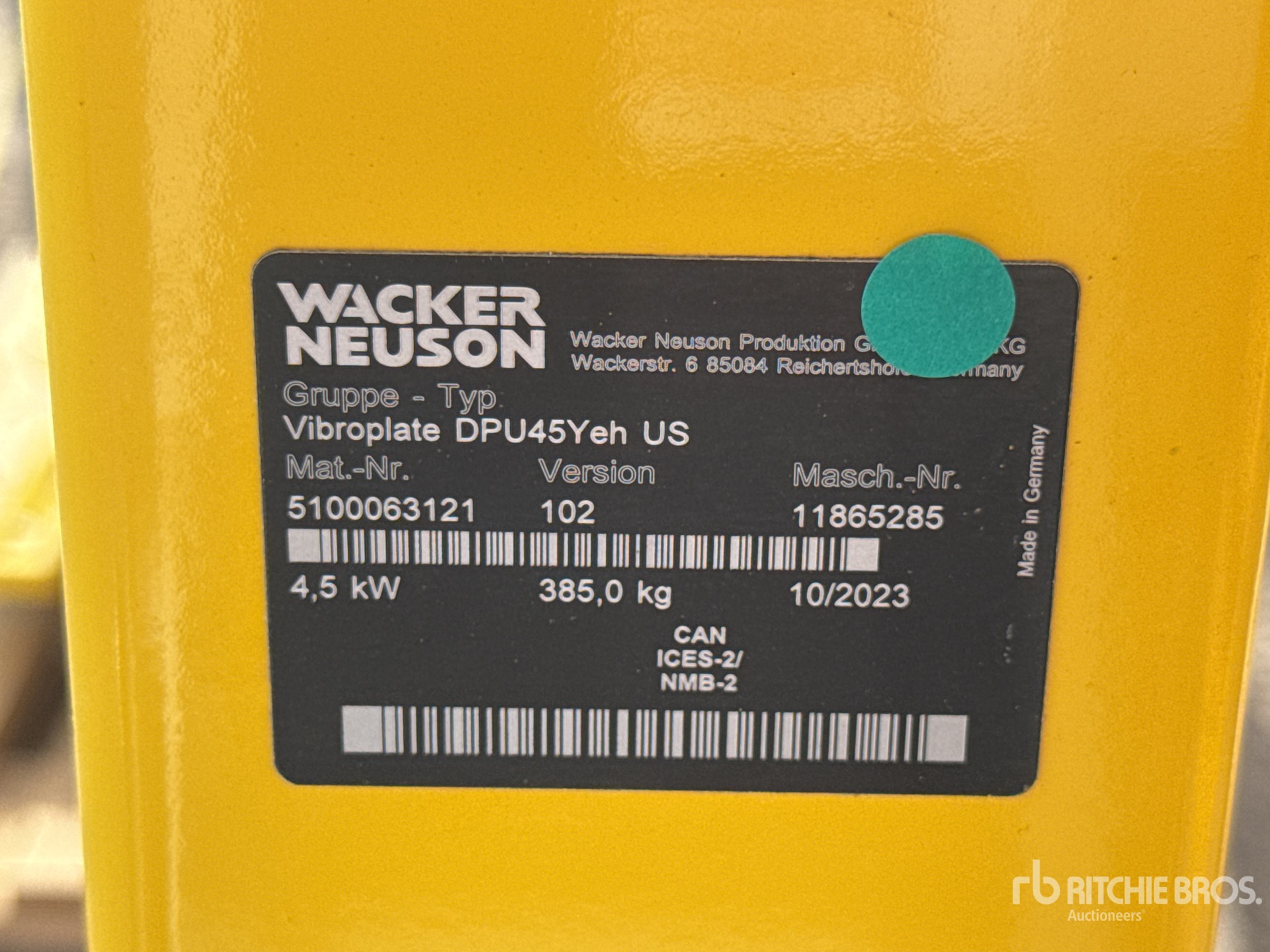 General Appearance with N.º de serie/VIN