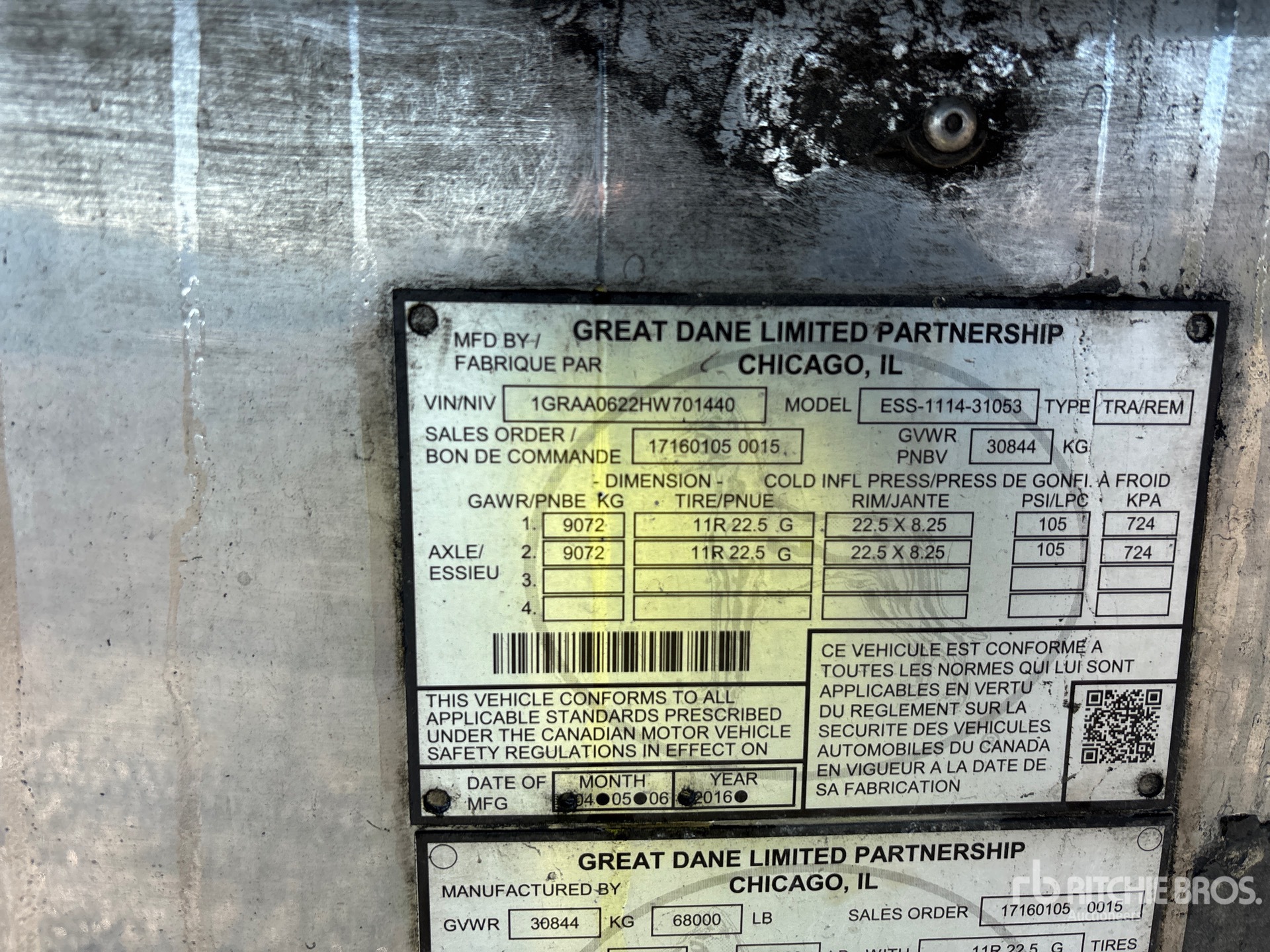 General Appearance with Numero seriale/numero d’identificazione del veicolo (VIN)