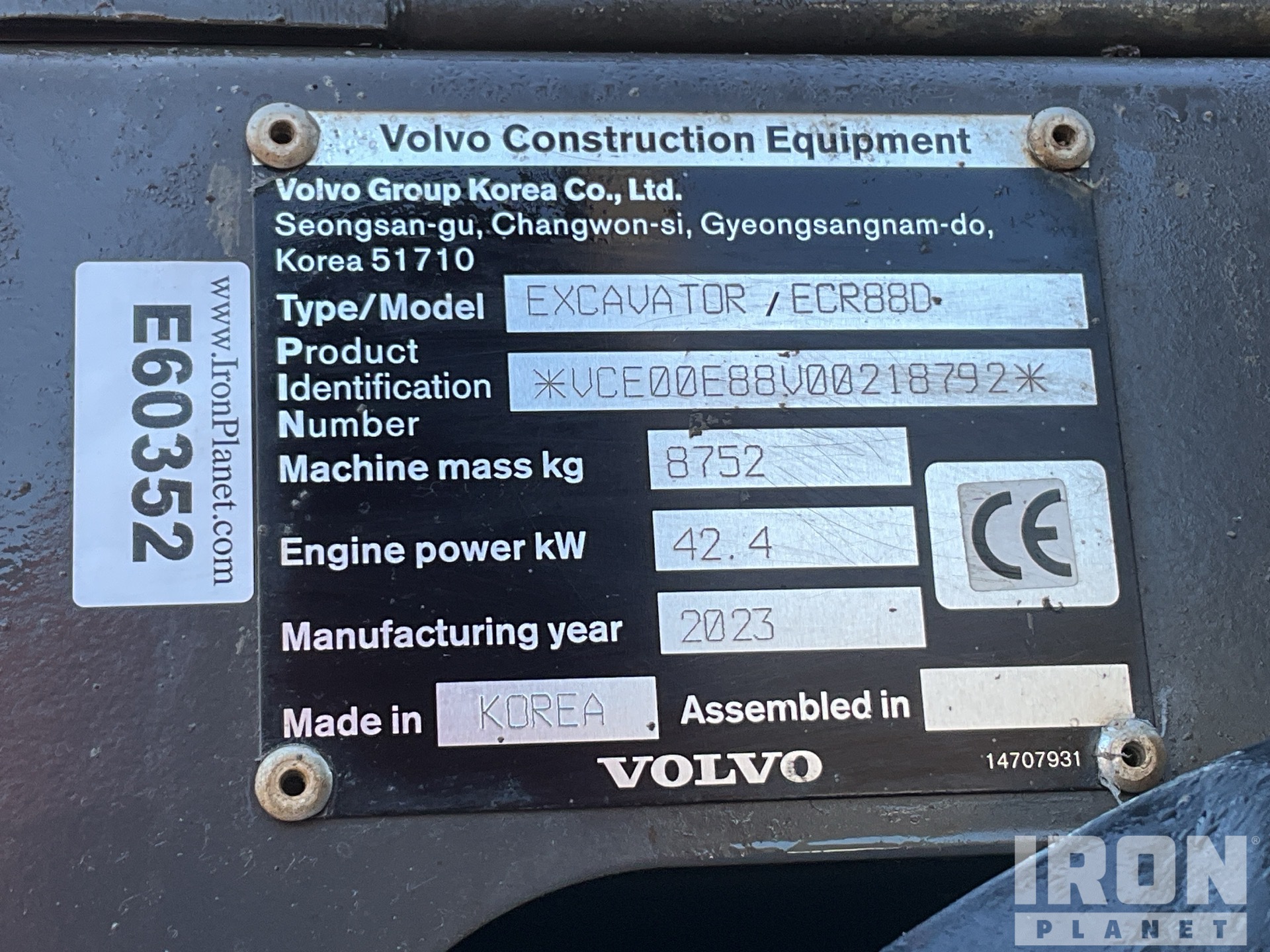 General Appearance with Numer seryjny/numer identyfikacyjny pojazdu