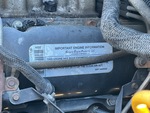 Engine with Emission Certification Label