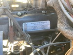 Engine with Emission Certification Label