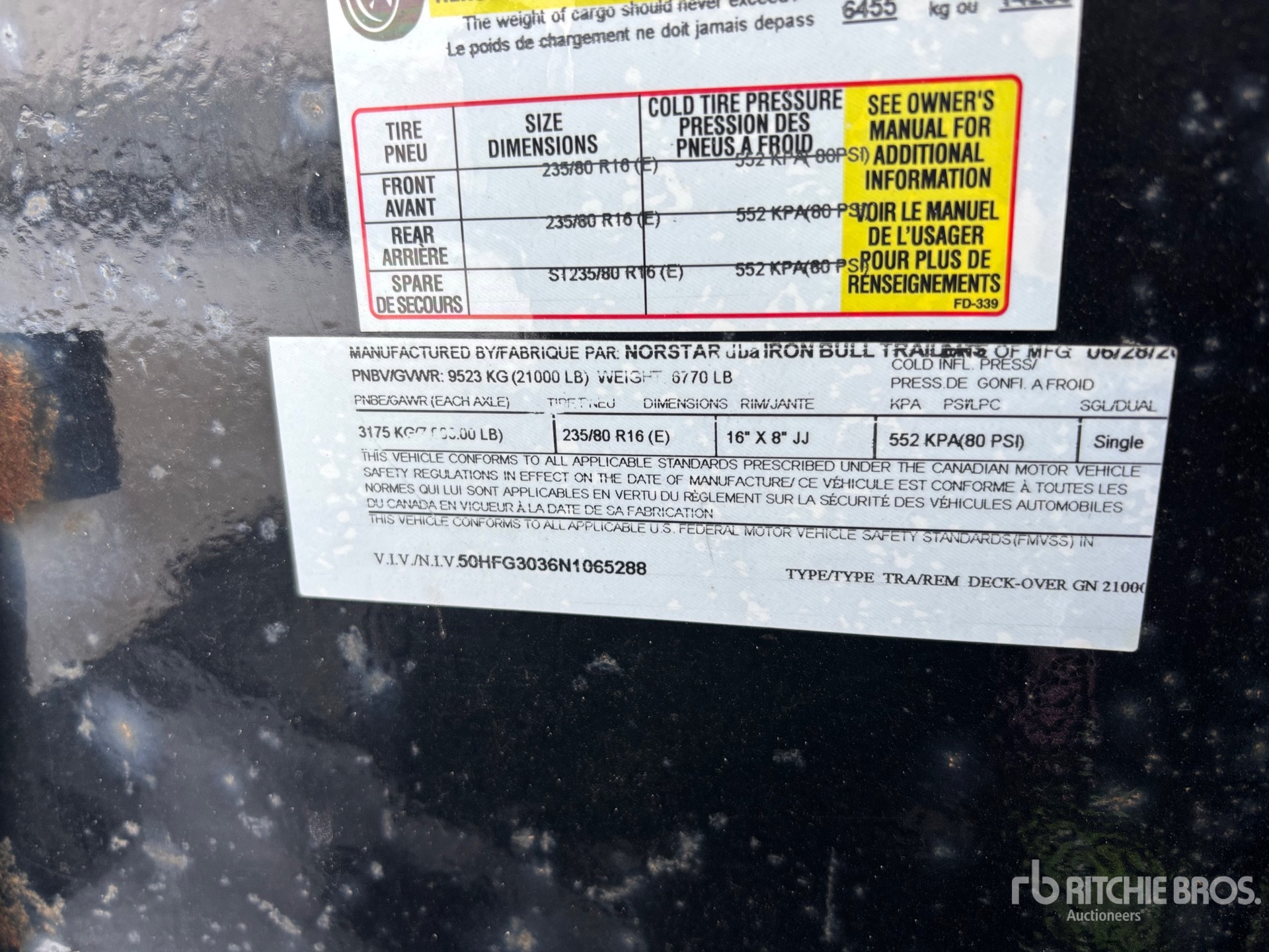 General Appearance with N.º de serie/VIN