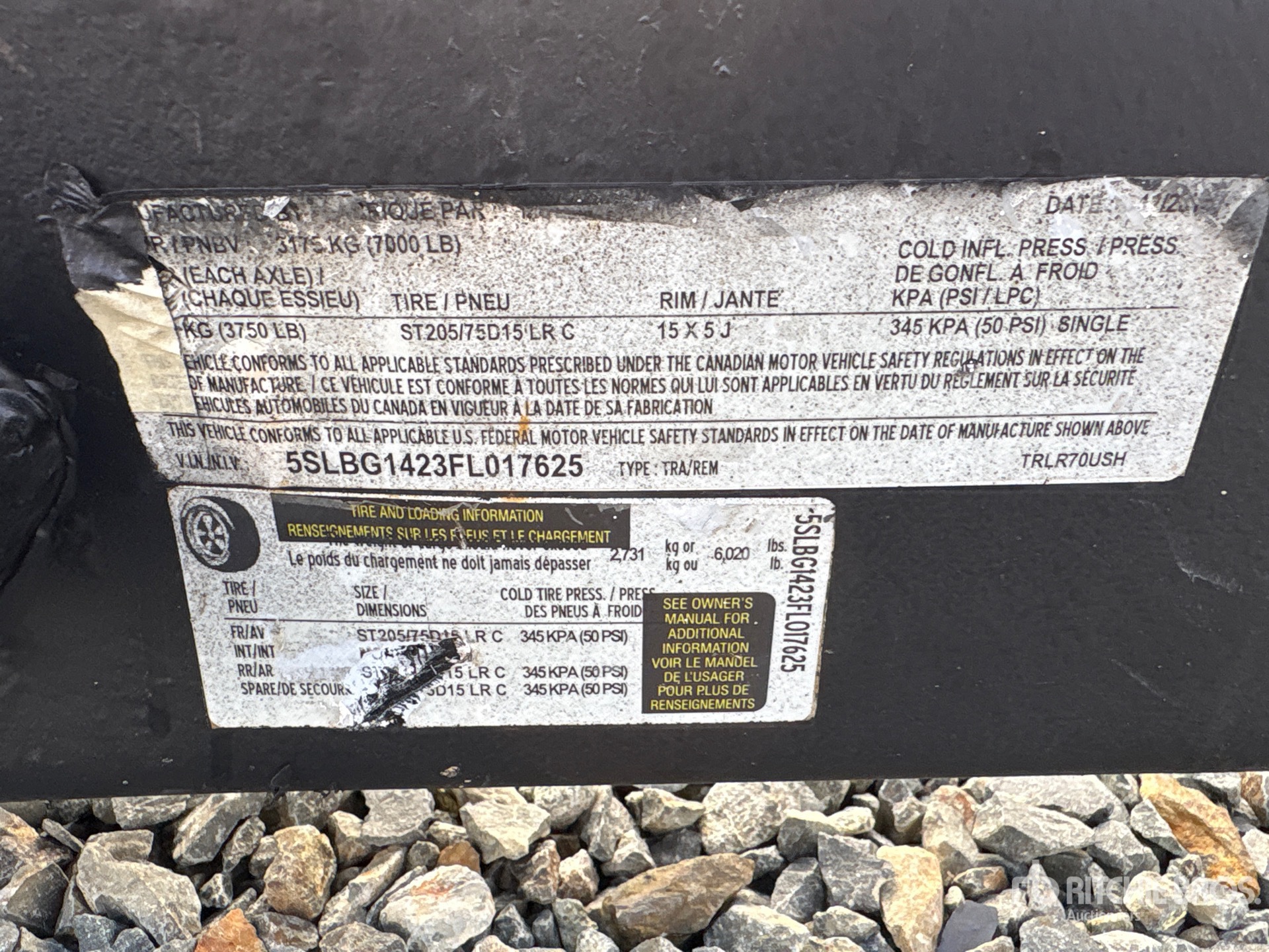 General Appearance with N.º de serie/VIN